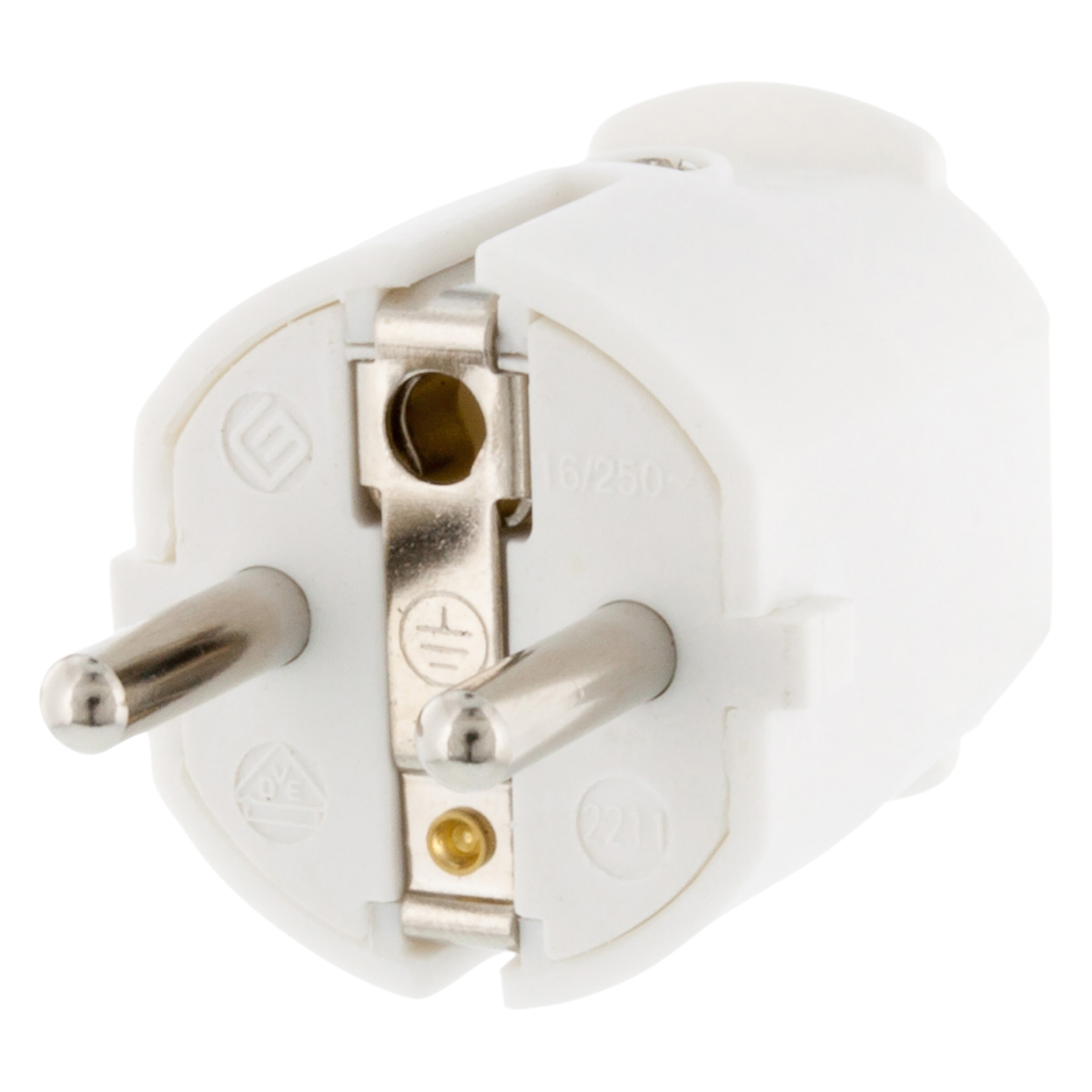 00.110.11   stekker randaarde - 10/16A wit 80 x 37 x 40 mm
