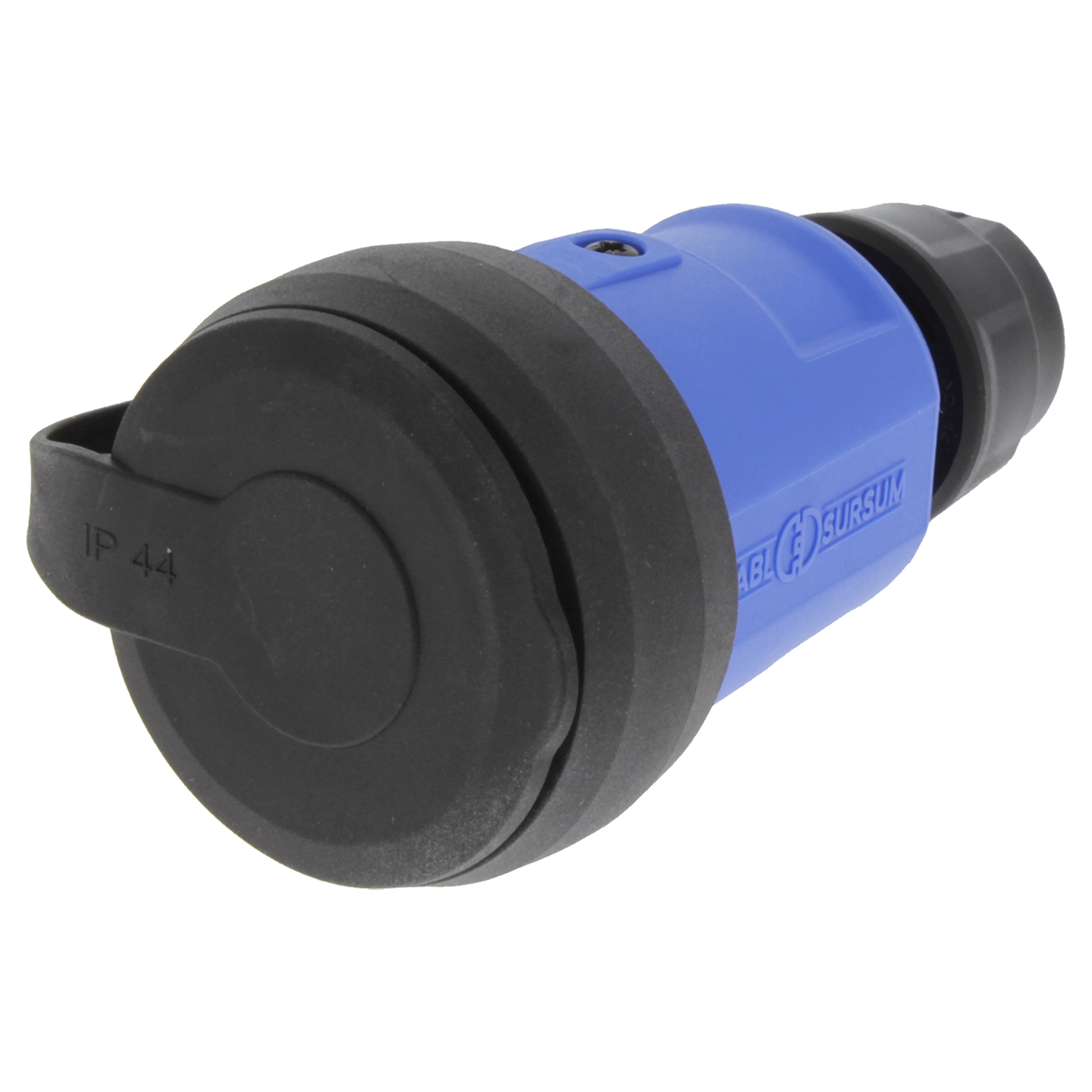 00.110.89 ABL  contrastekker Randaarde - IP44 - PVC blauw 