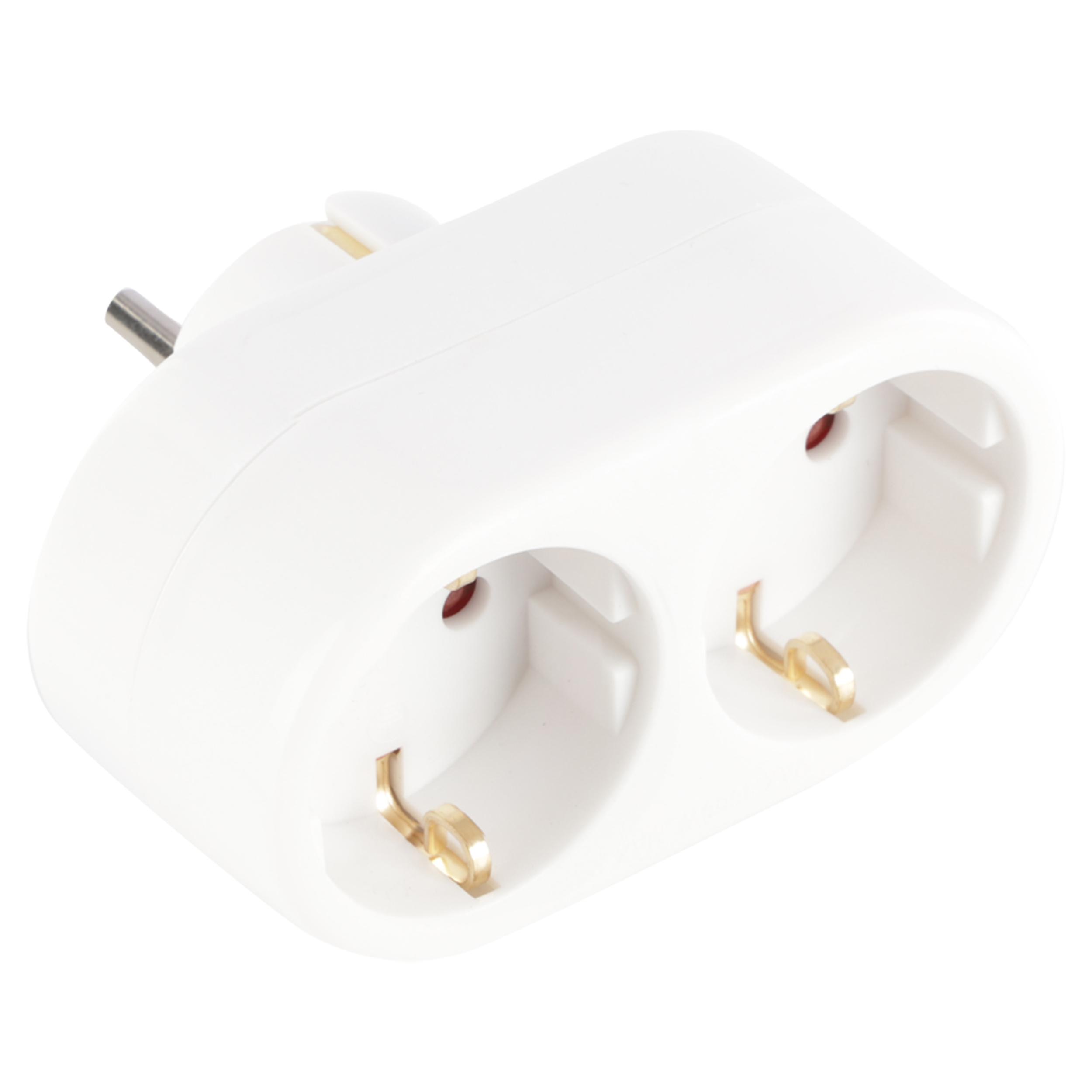 00.110.93 Q-Link  verdeelstekker 2 x randaarde - 16A - horizontaal wit 