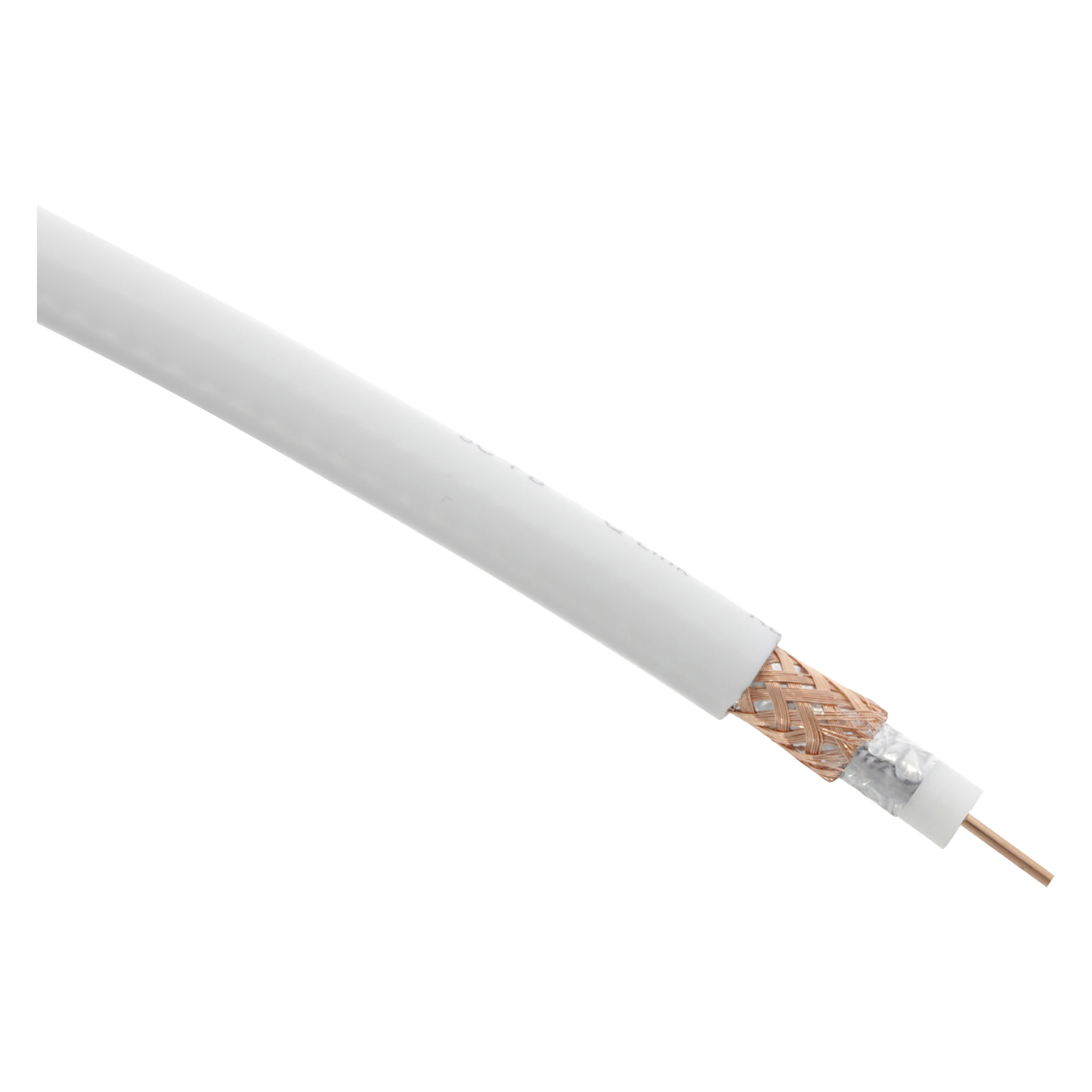 00.130.10 Q-Link  coax kabel prof - klasse A wit 10 m. Ø7 mm²
