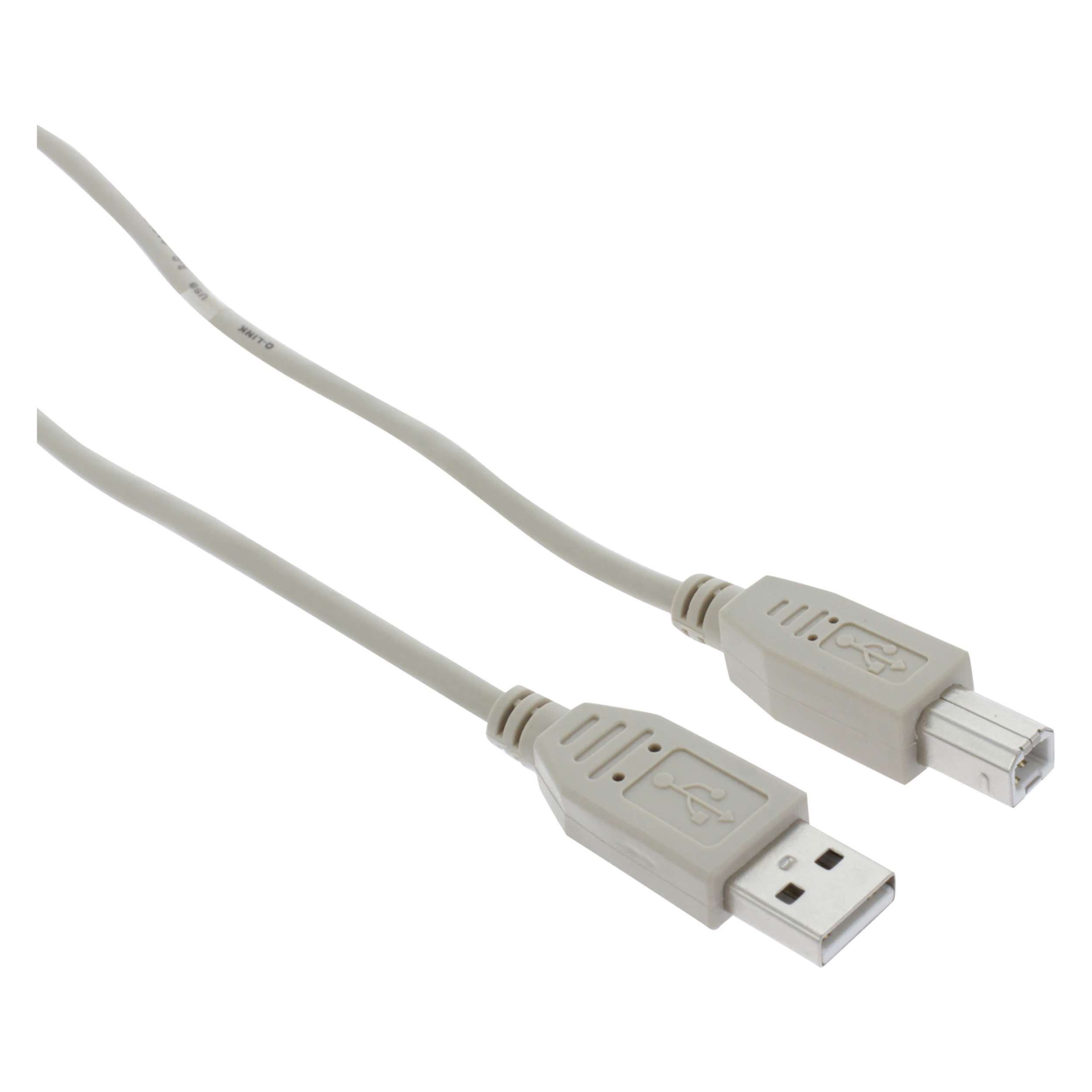 00.132.28 Q-Link  datakabel 2.0 USB-A - USB-B Male - 5 m - grijs