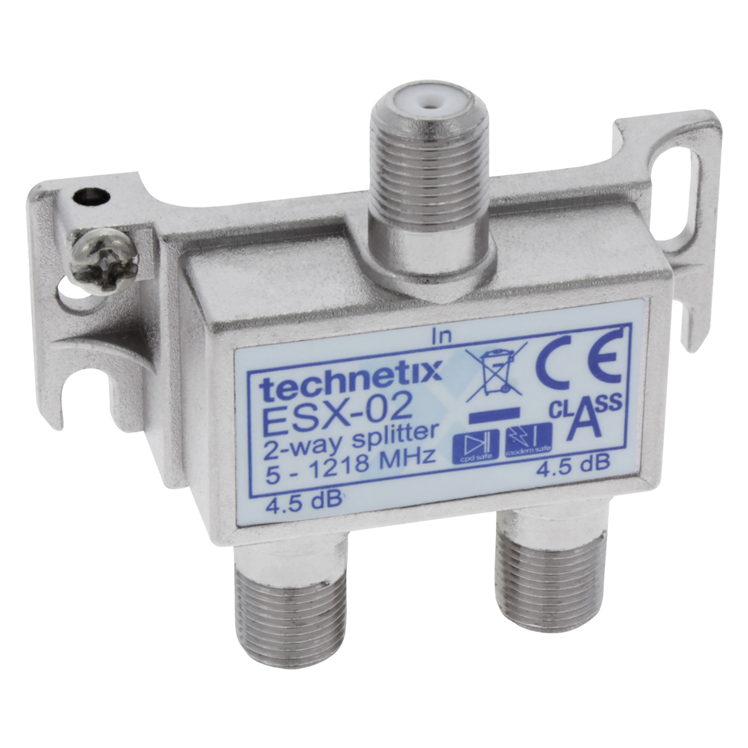 00.136.04 Q-Link  coax f-splitter 2-weg - KabelKeur  