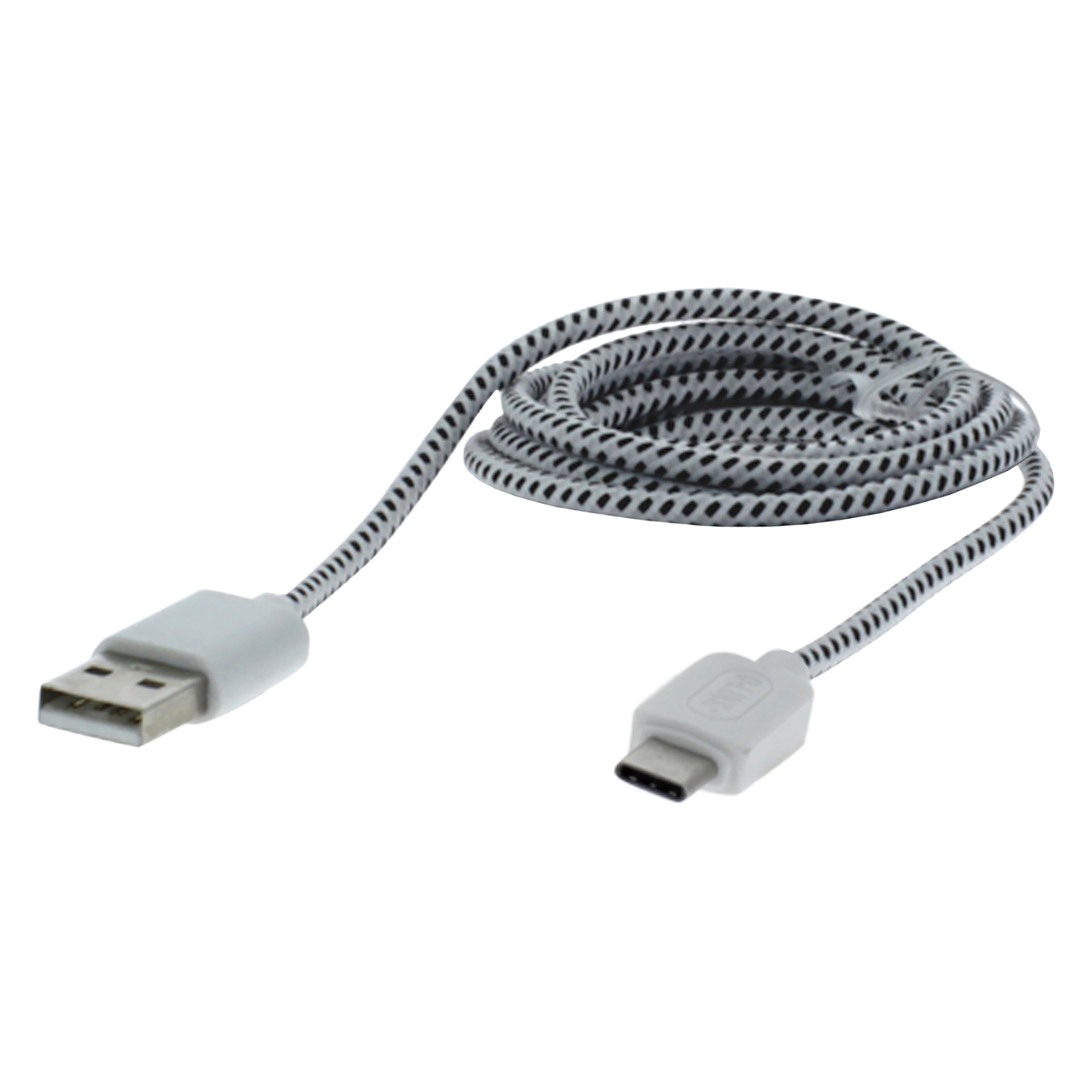 00.137.04 Q-Link  datakabel USB - Type C zwart/wit 1 m
