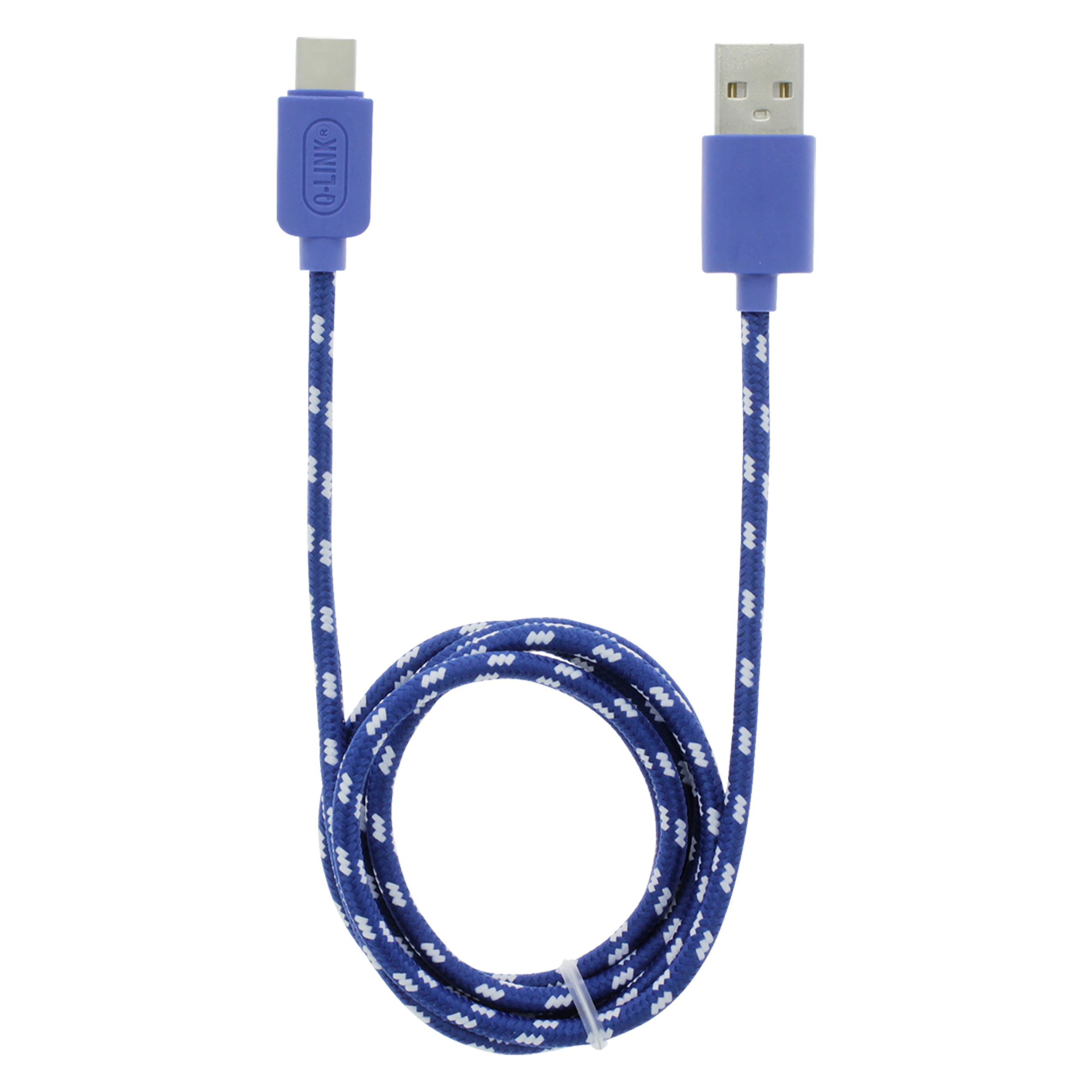 00.137.14 Q-Link  datakabel USB - Type C blauw/wit 1 m