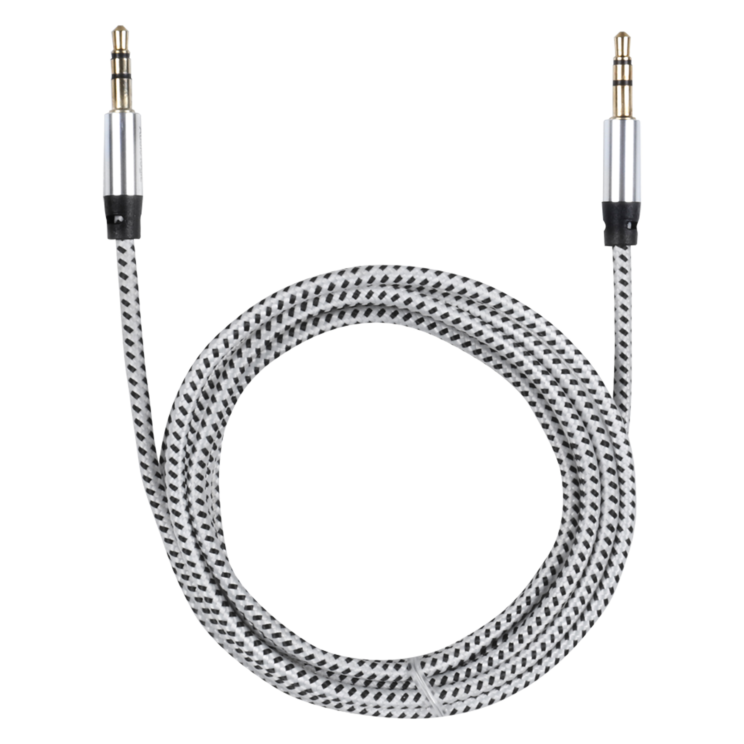 00.137.34 Q-Link  stereo kabel  zwart/wit 1.5 m