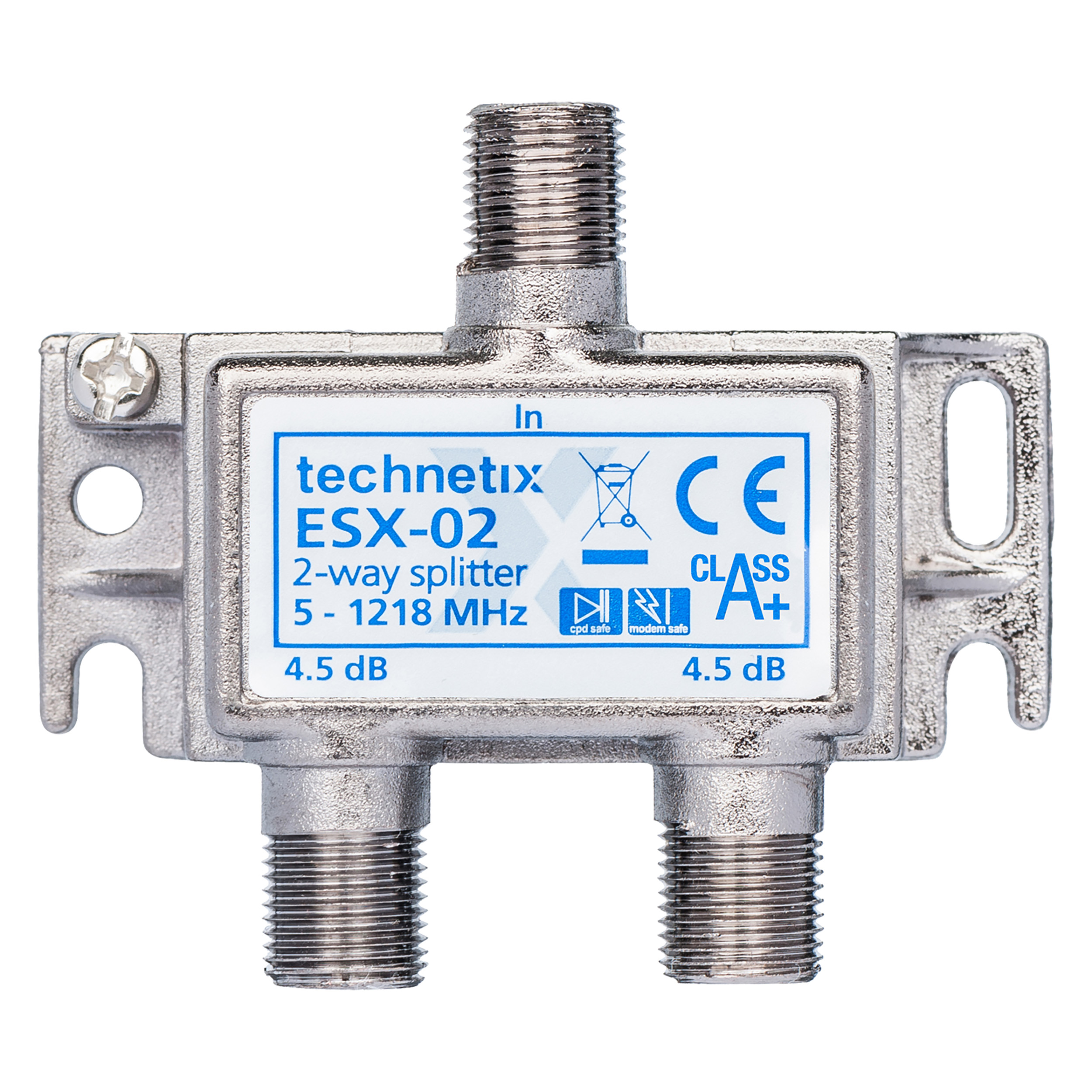 00.138.07 Technetix  coax schroefverdeler 2-weg - kabelkeur  