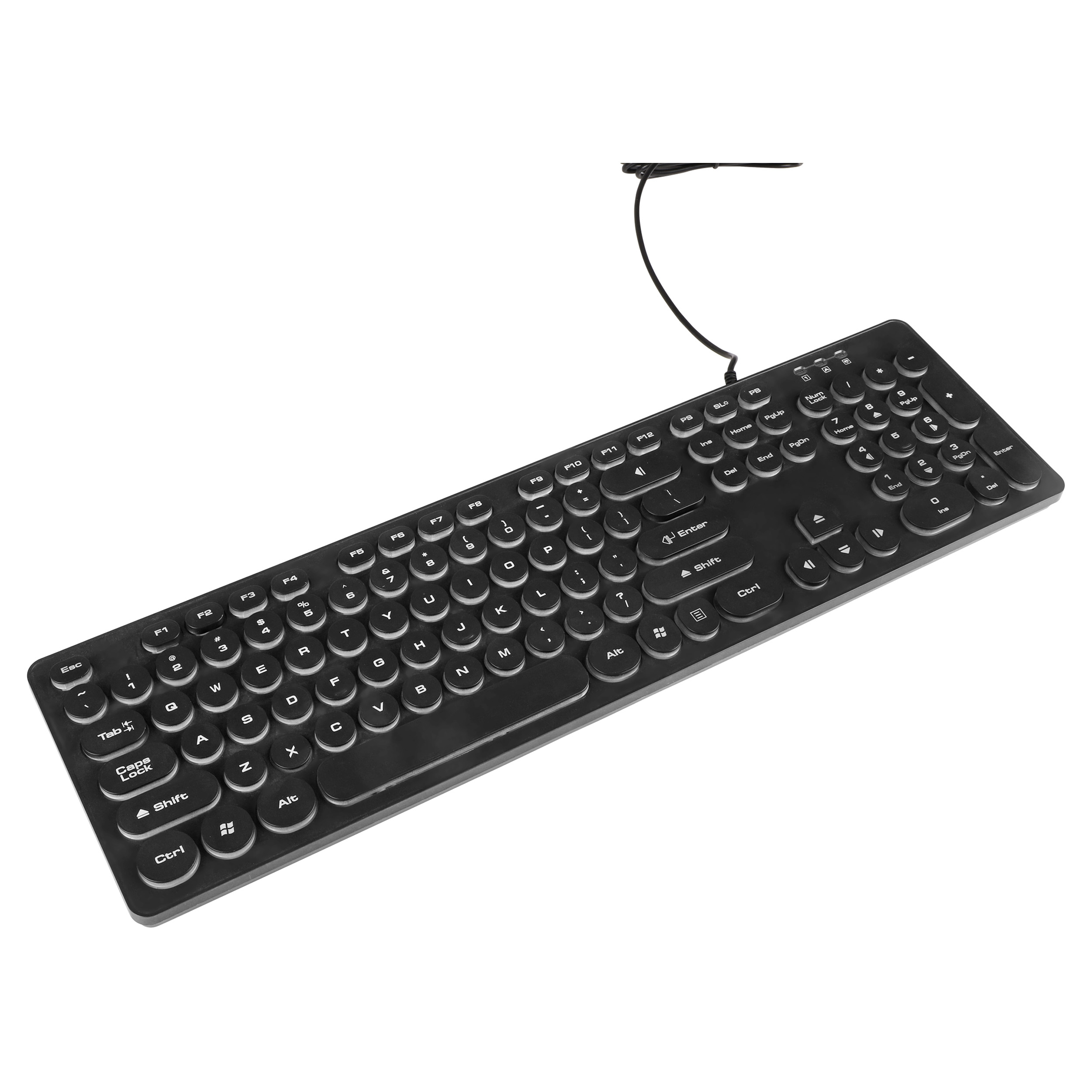00.141.14 Q-Link  toetsenbord bedraad - querty numpad - 44.5 x 12.5 x 2 cm - zwart