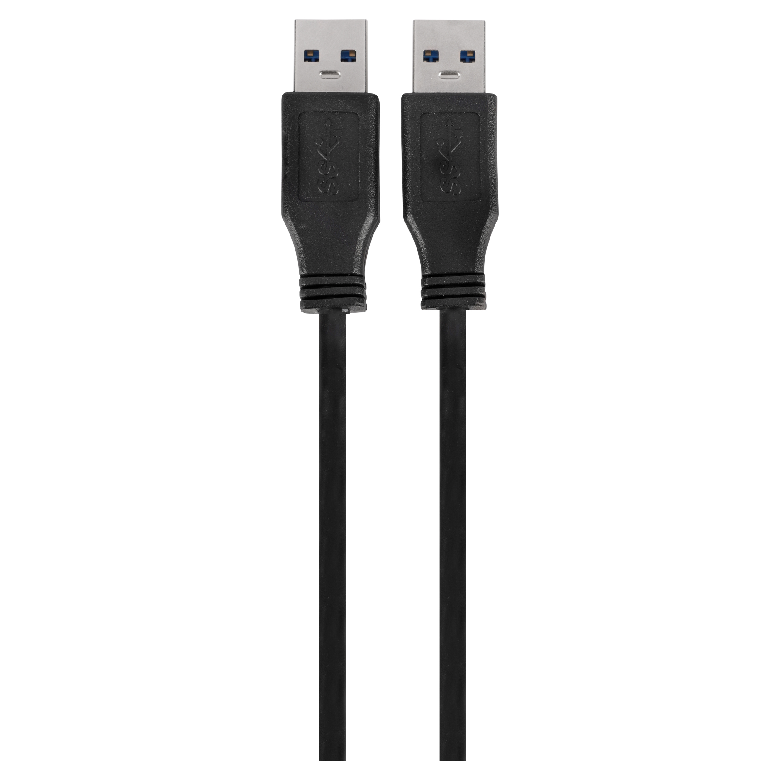 00.152.24 Q-Link  USB kabel 3.0 - USB-A male - USB-A male zwart 2 m