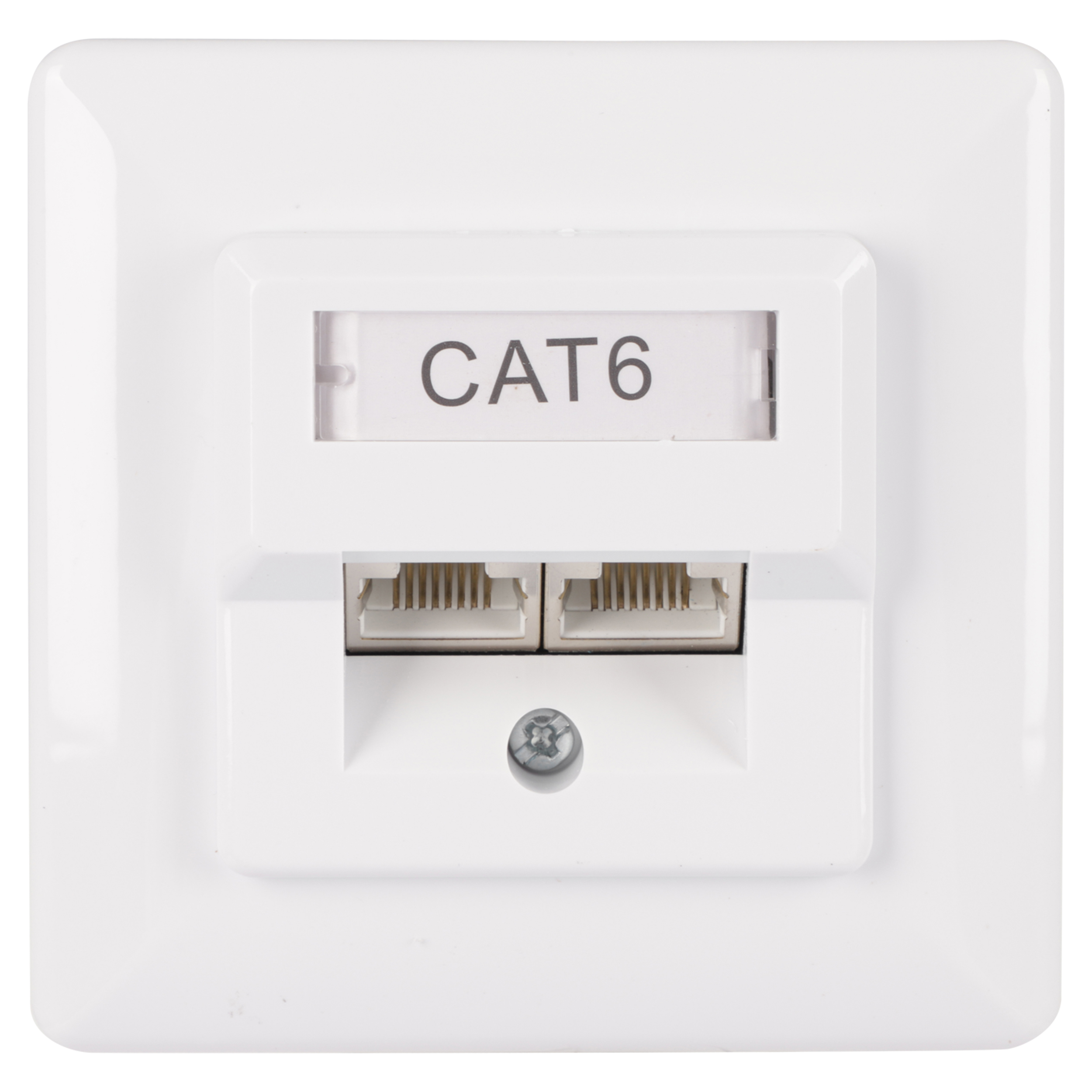 00.152.62 Q-Link  UTP contactdoos inbouw - 2-voudig - RJ45 - CAT6 - KPN wit 