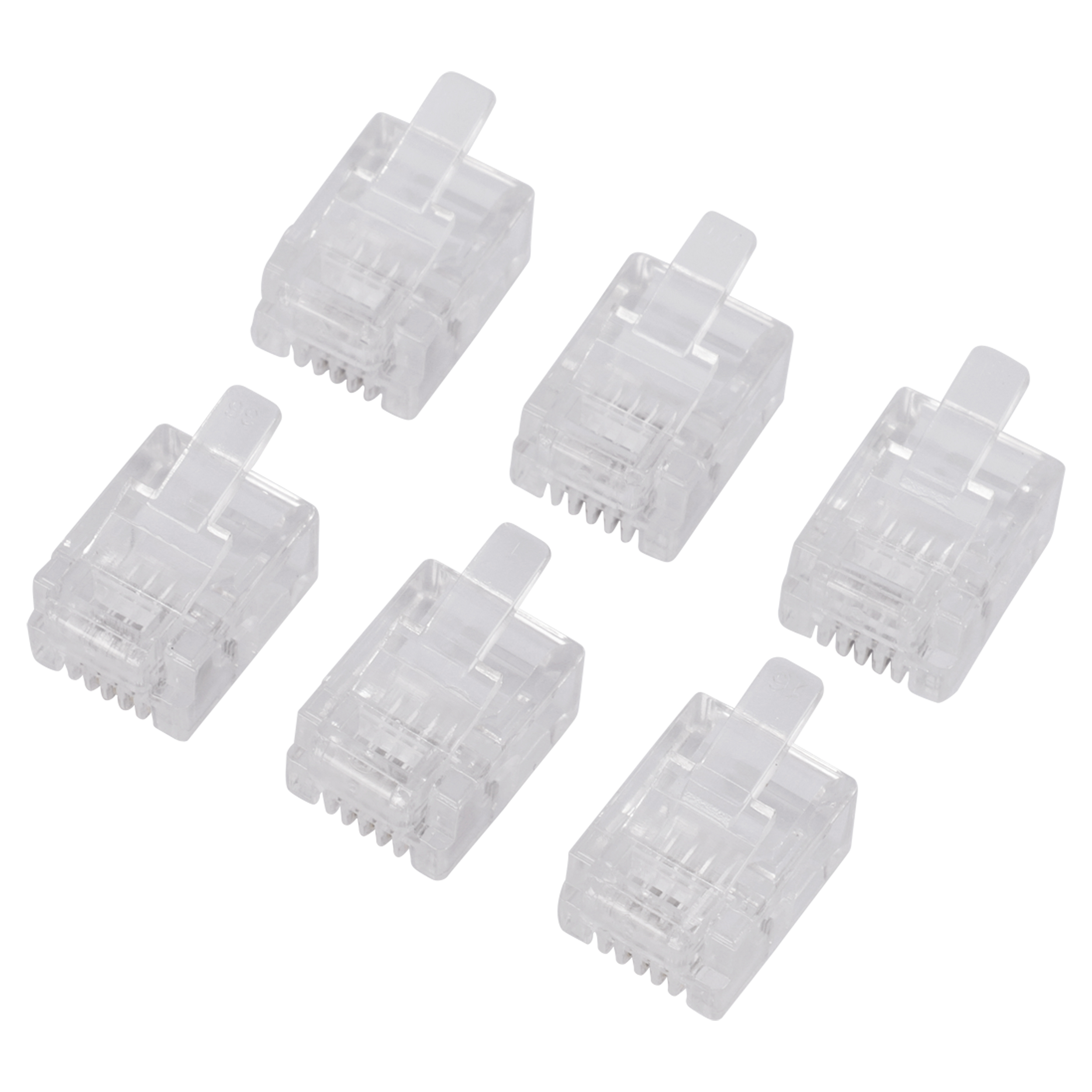 00.153.31 Q-Link  telefoon plug RJ11 - 4-polig transparant 