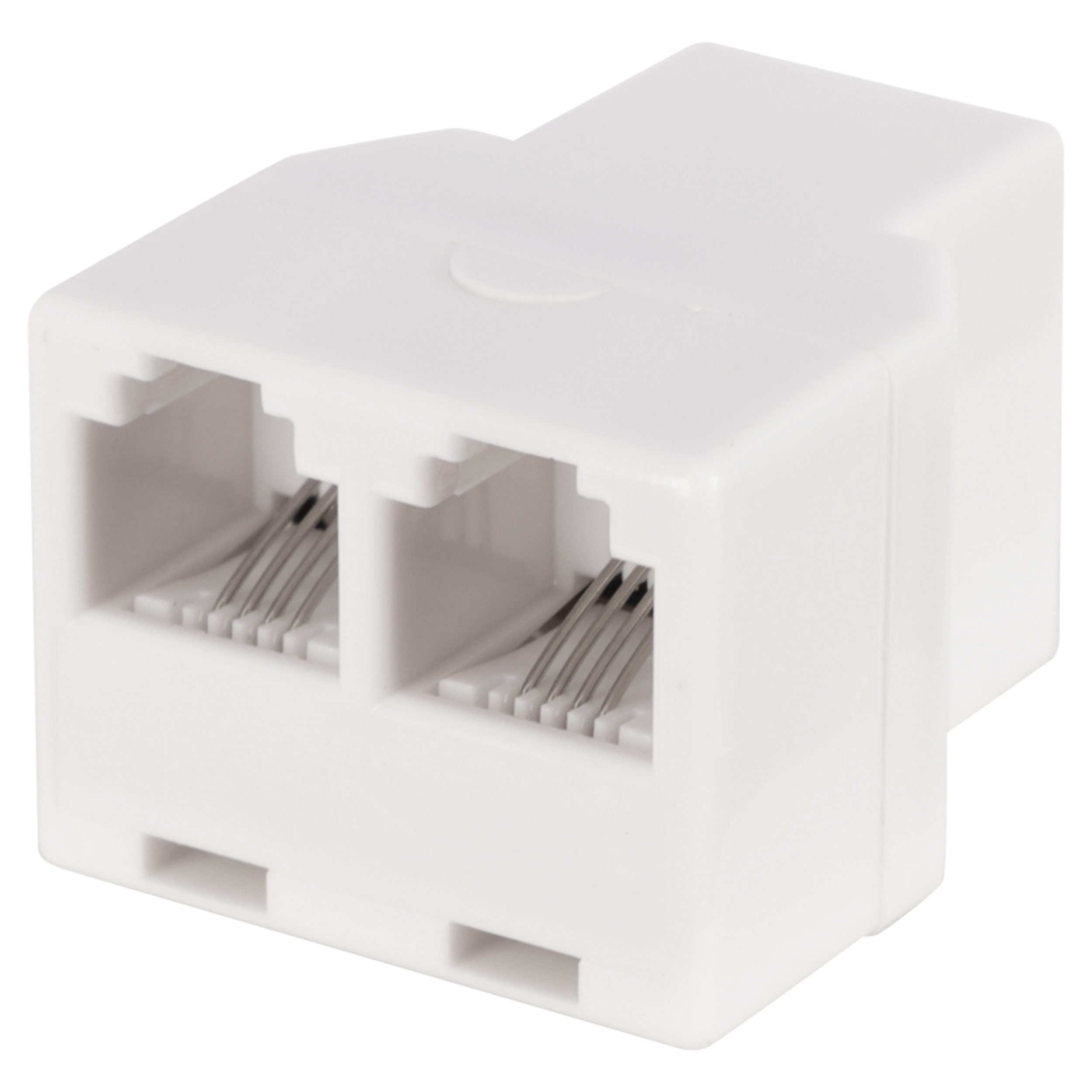 00.153.33 Q-Link  telefoon splitter RJ11 - 4-polig - 1 female naar 2 female wit 
