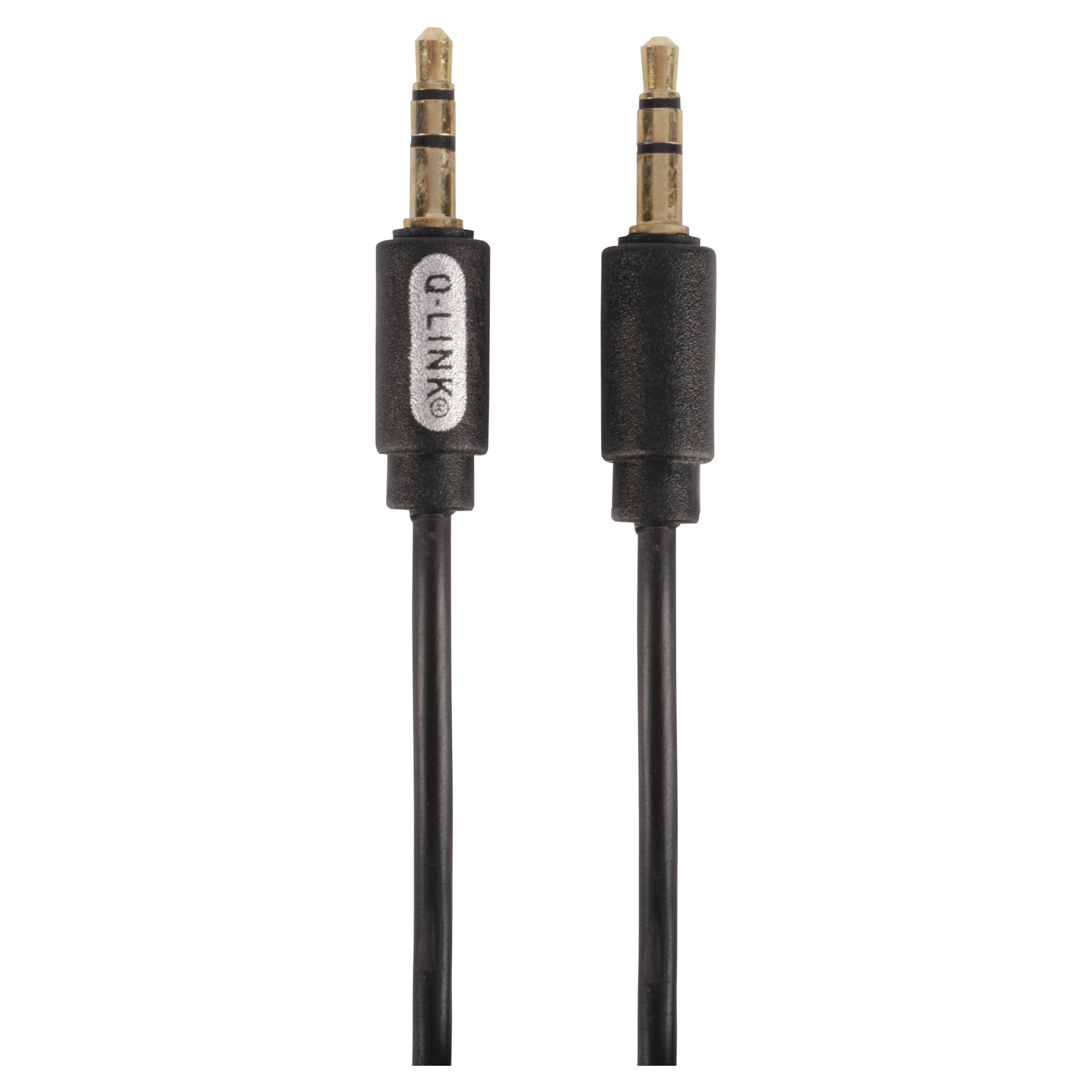 00.153.72 Q-Link  stereo kabel male-male - 3.5 mm zwart 1.5 m