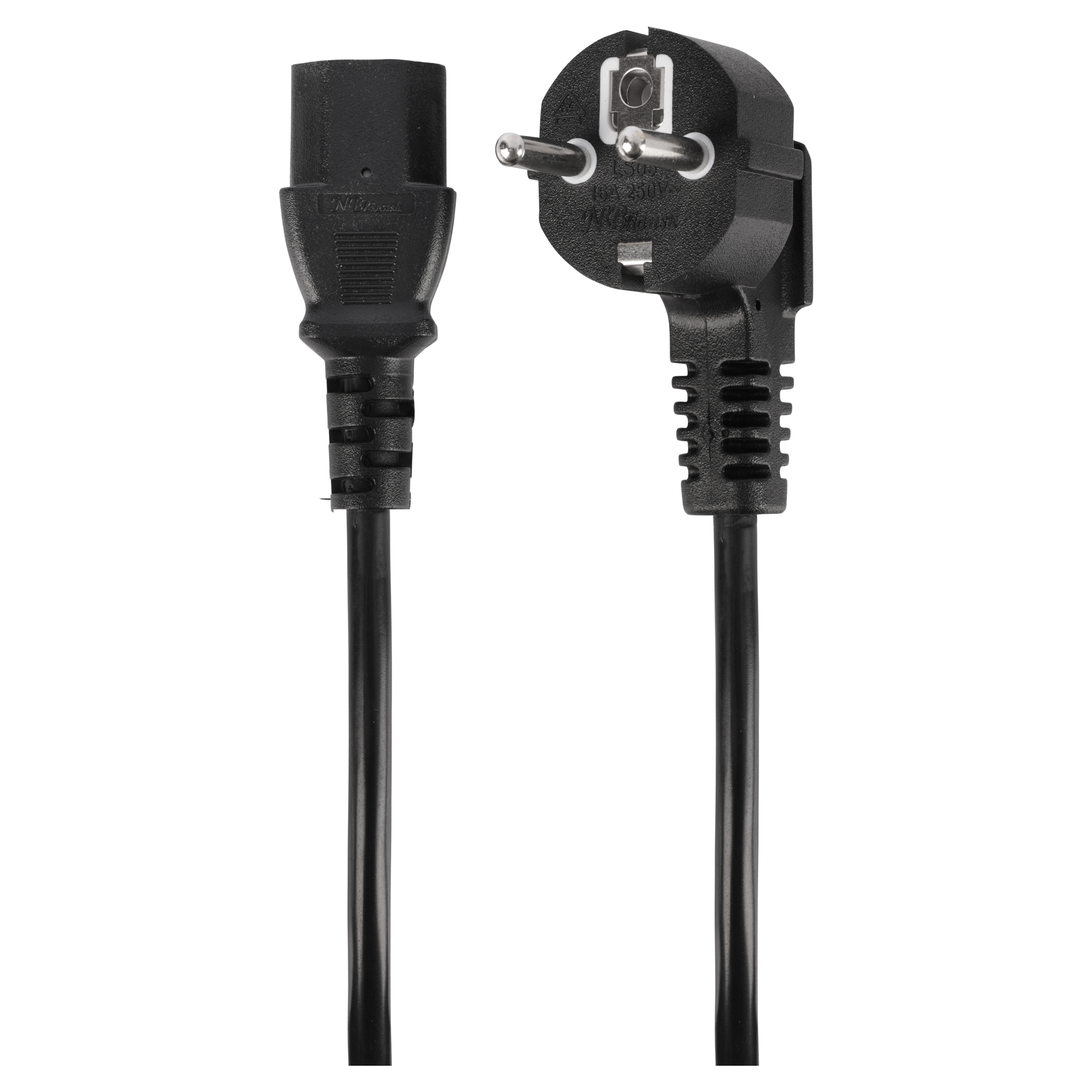 00.153.93 Q-Link  voedingskabel schuko - C13 zwart 2 m