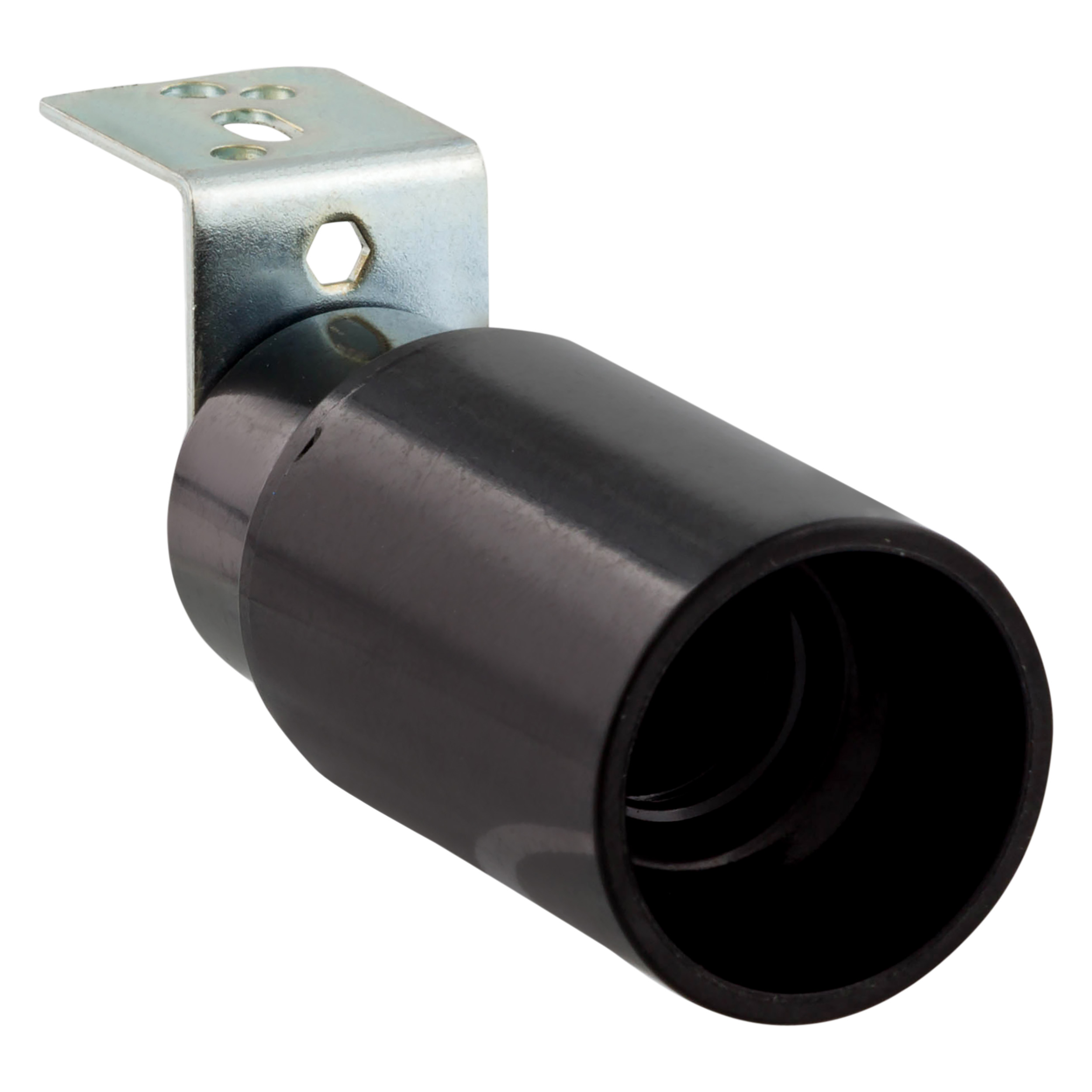 00.320.22   fitting E14 - met haakse beugel - max 40W zwart 