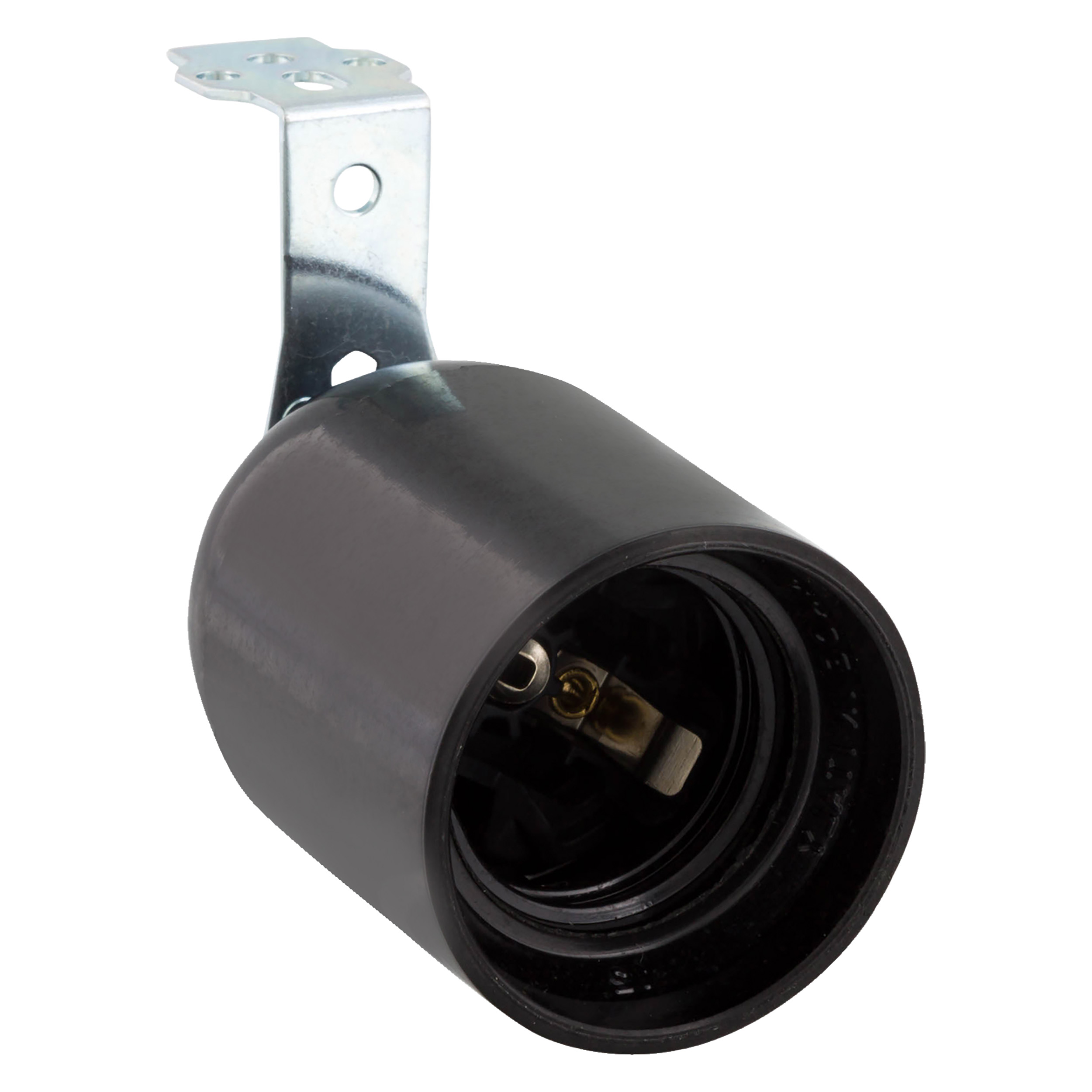 00.320.23   fitting E27 - met haakse beugel - max 60W zwart 