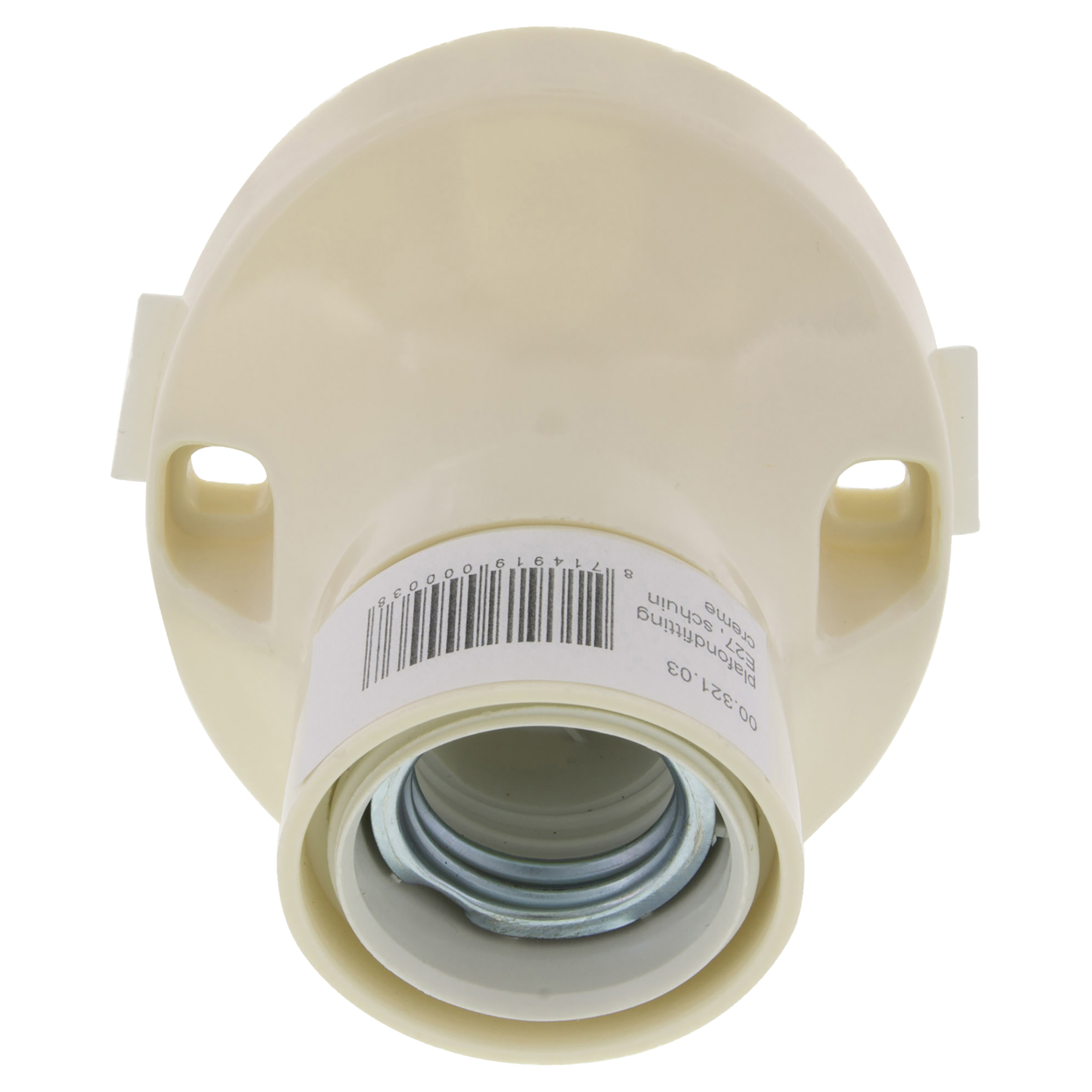 00.321.03   plafondfitting E27 - schuin - max 60W crème 