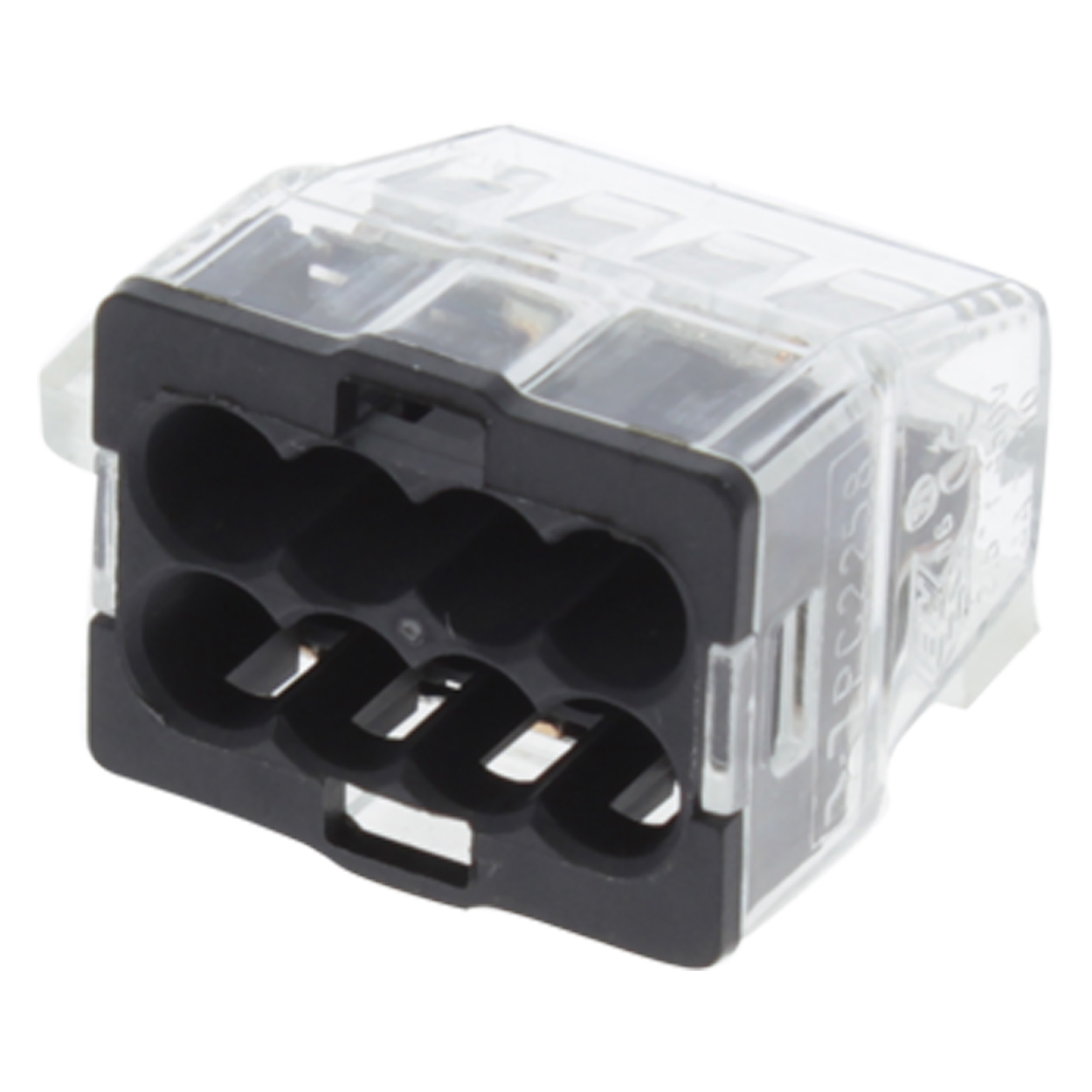 00.530.80   lasklem 8-draads transparant-zwart 8 x 1.0 - 2.5 mm²