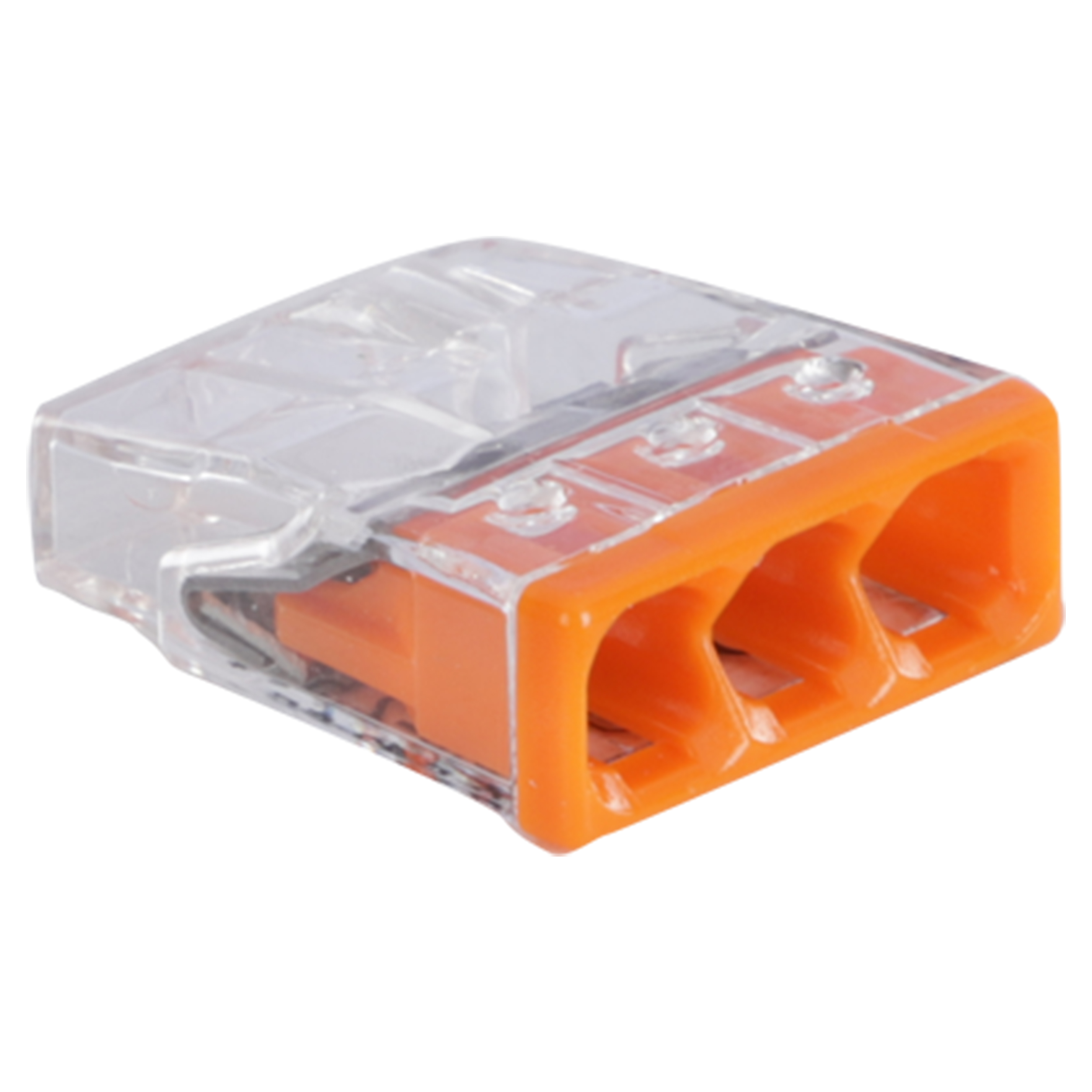 00.531.31 Wago  lasklem 3-draads transparant-oranje 3 x 1.0 - 2.5 mm²