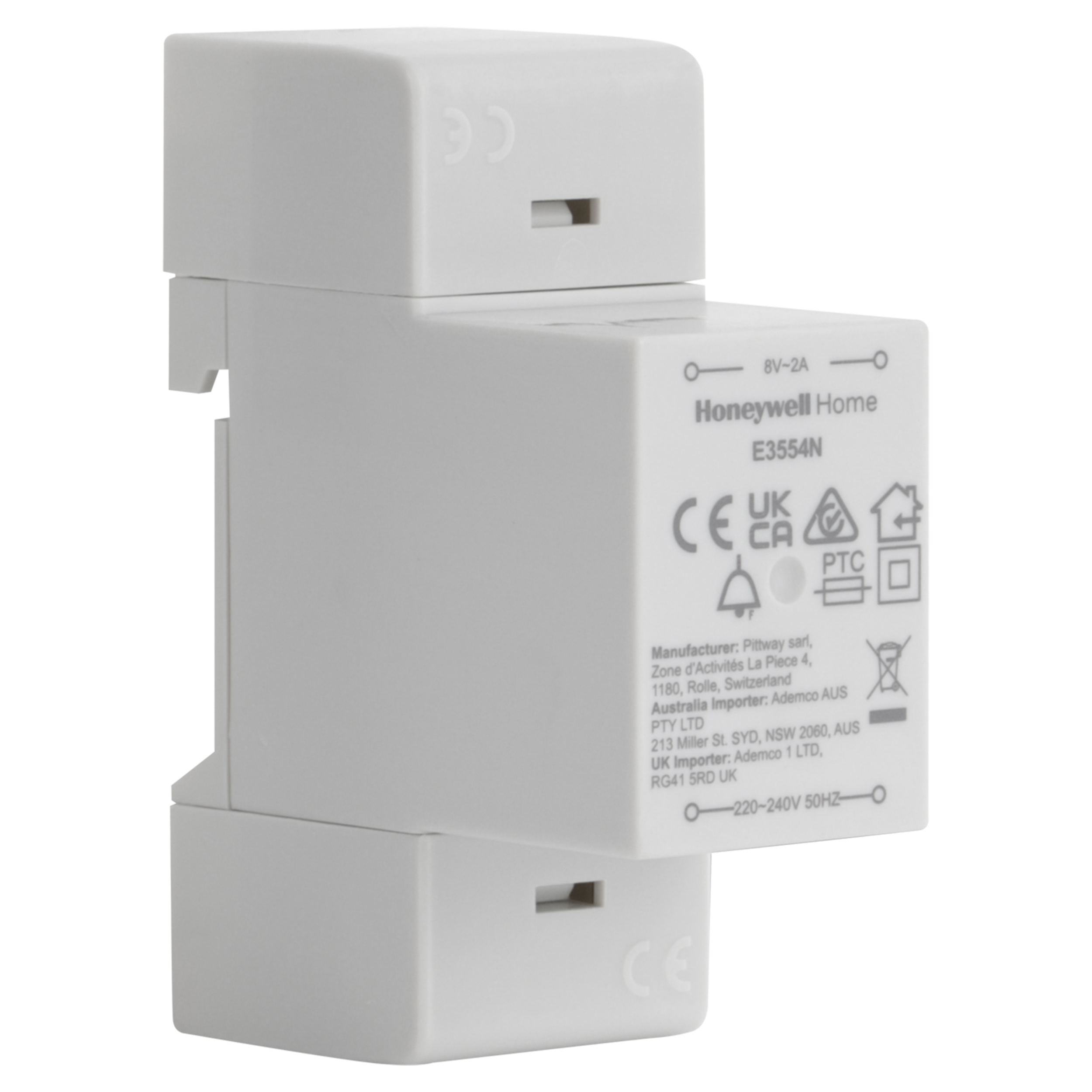 00.634.93   transformator 8V/2A - din/surface - E3554N  93 x 34 x 60 mm