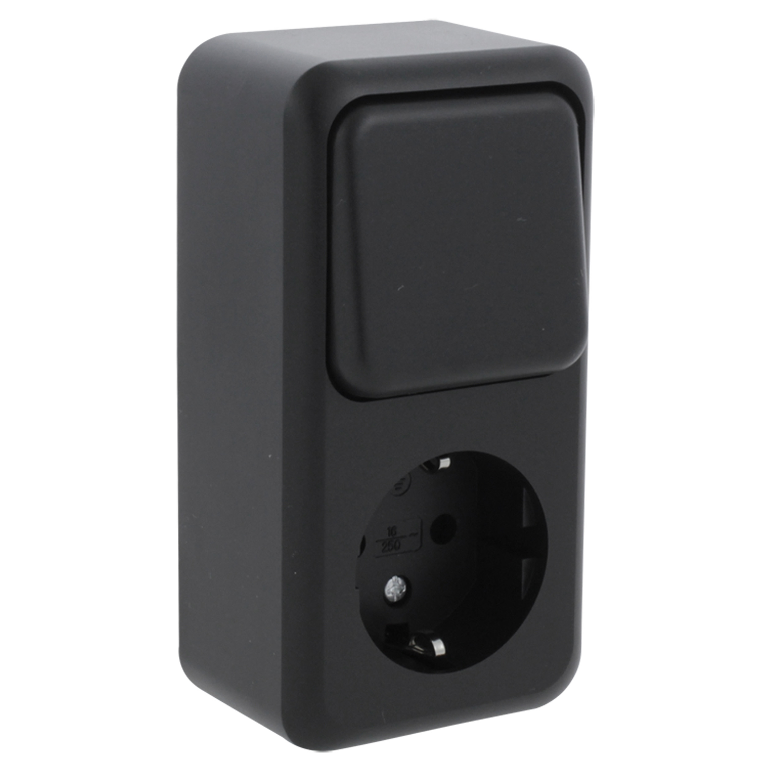 00.945.68 Q-Link  contactdoos opbouw - combinatie - wissel zwart 