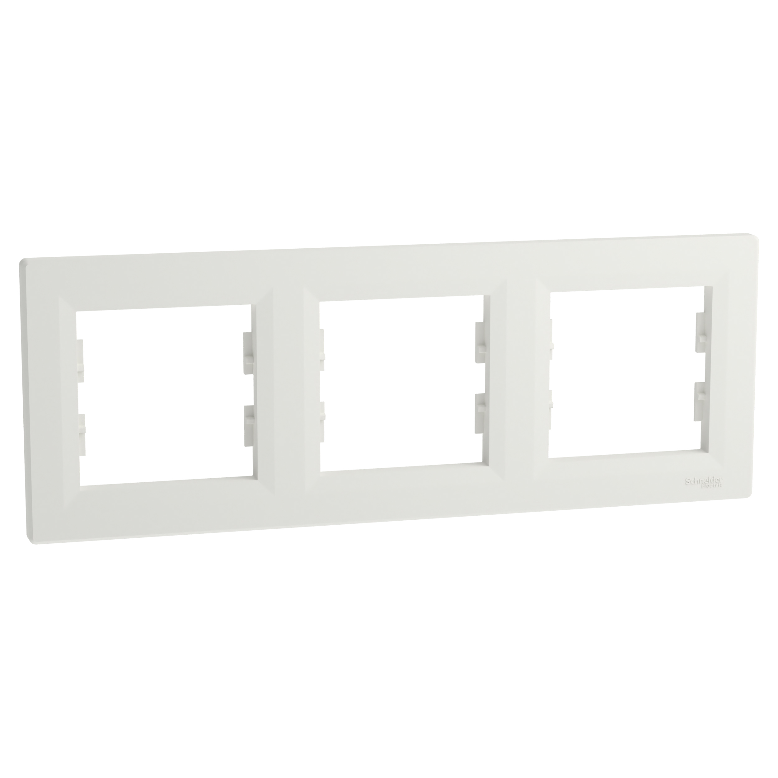 01.038.24 Schneider Asfora afdekraam 3-voudig - horizontaal polarwit 225 x 80 x 10 mm