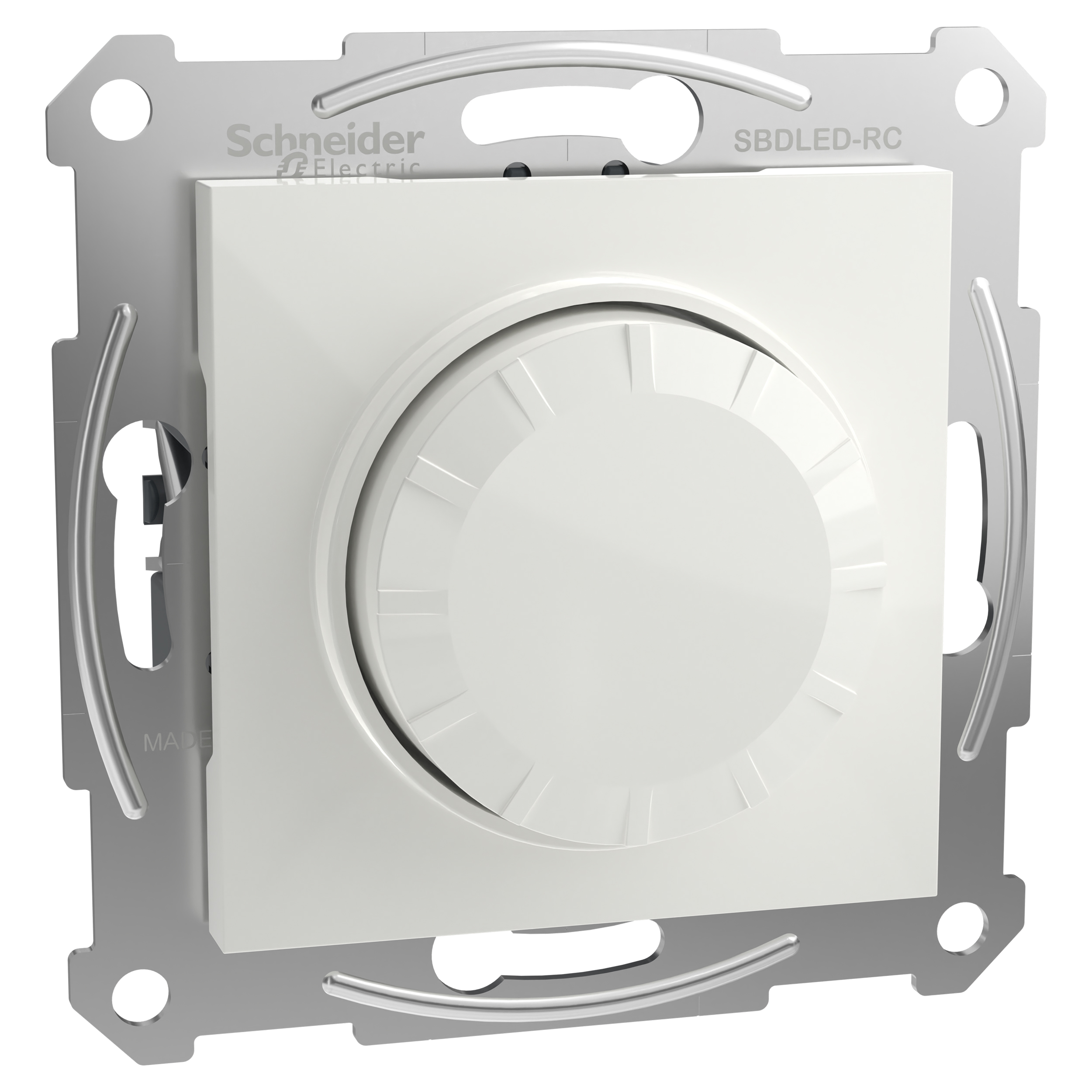 01.038.85 Schneider Asfora dimmer inbouw - LED - centraalplaat met knop polarwit 71 x 71 x 47 mm