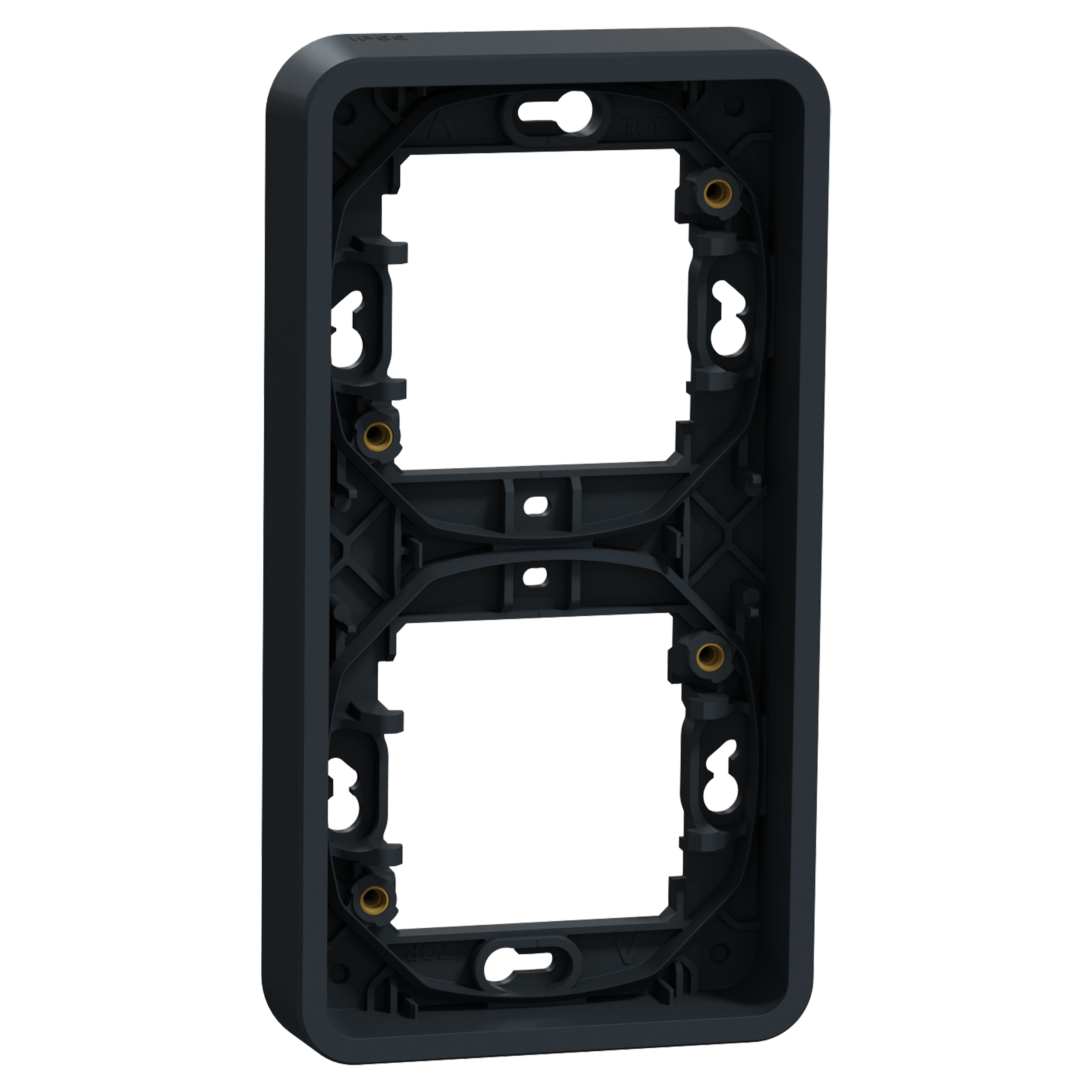 01.039.22 Schneider Mureva Styl afdekraam inbouw - spatwaterdicht - 2-voudig - verticaal antraciet 155 x 84 x 23 mm