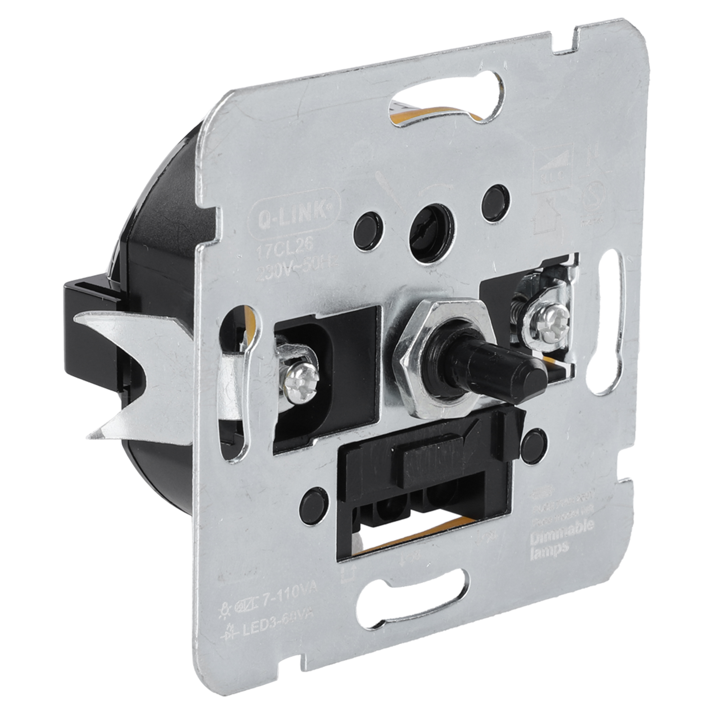 01.064.45 Q-Link  dimmer inbouw - LED - 3-60W - element - druk-wissel  