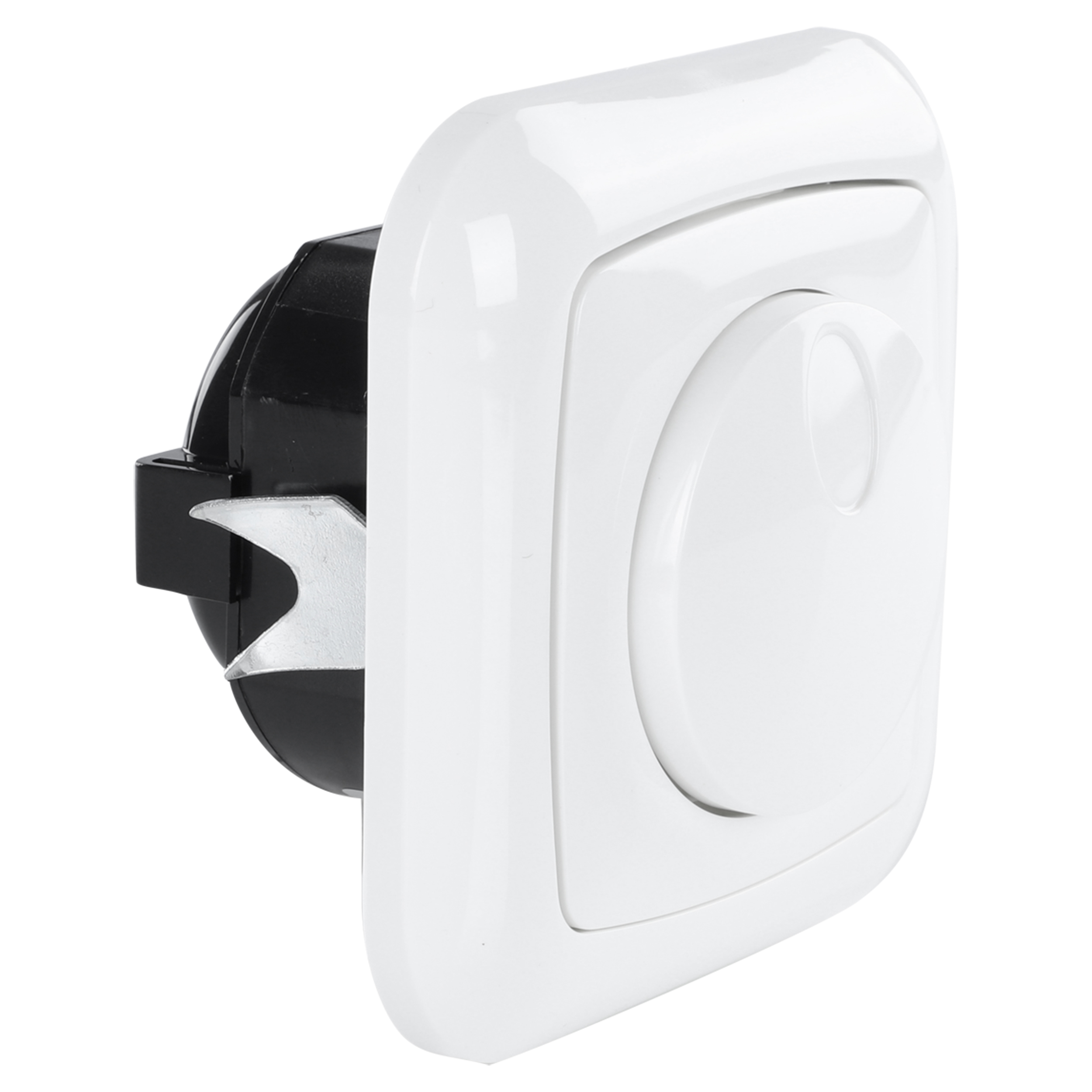 01.064.46 Q-Link  dimmer inbouw - LED - 3-60W - druk-wissel - met afdekraam polarwit 