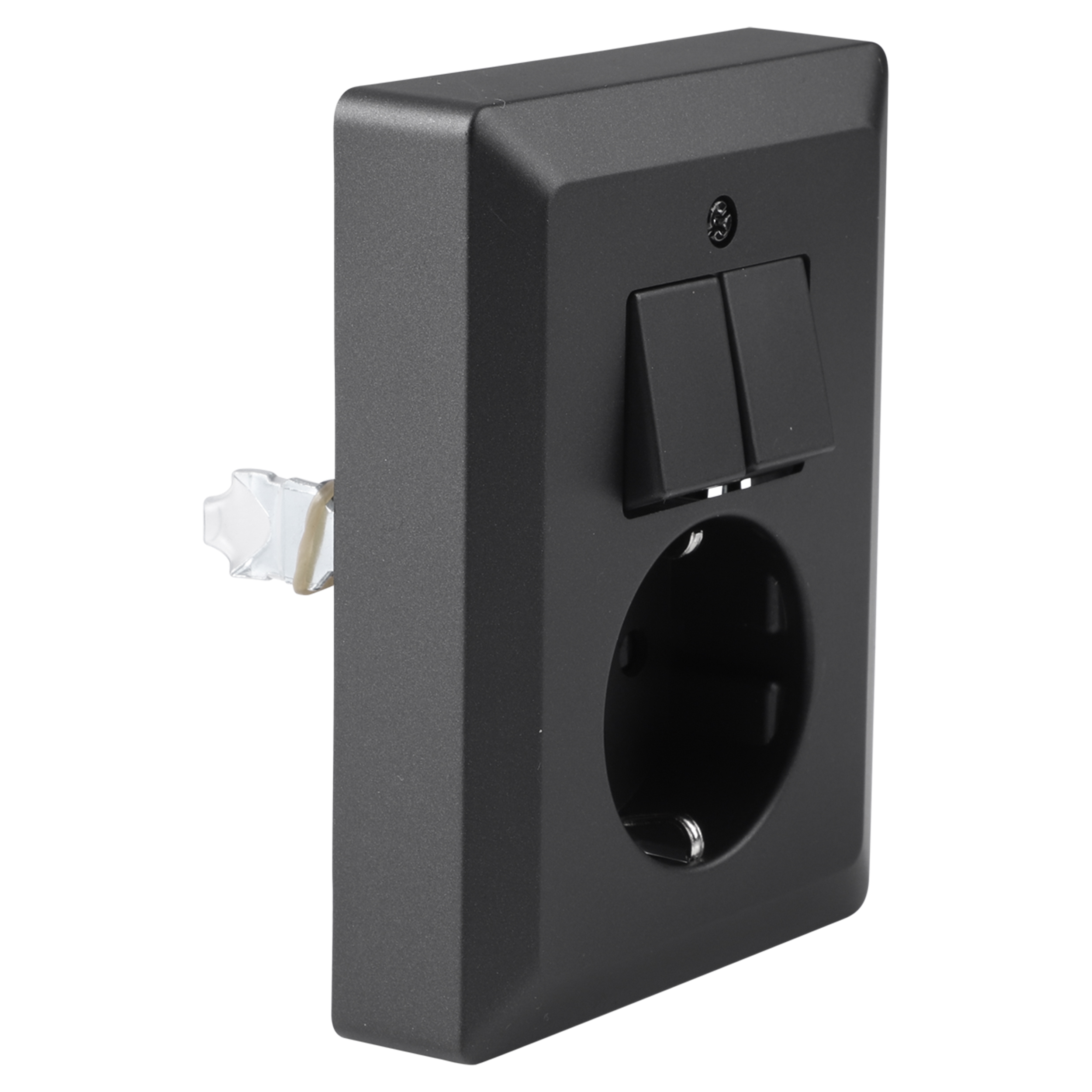 01.094.69 Q-Link  combinatie inbouw - serie - met schakelaar - randaarde zwart 