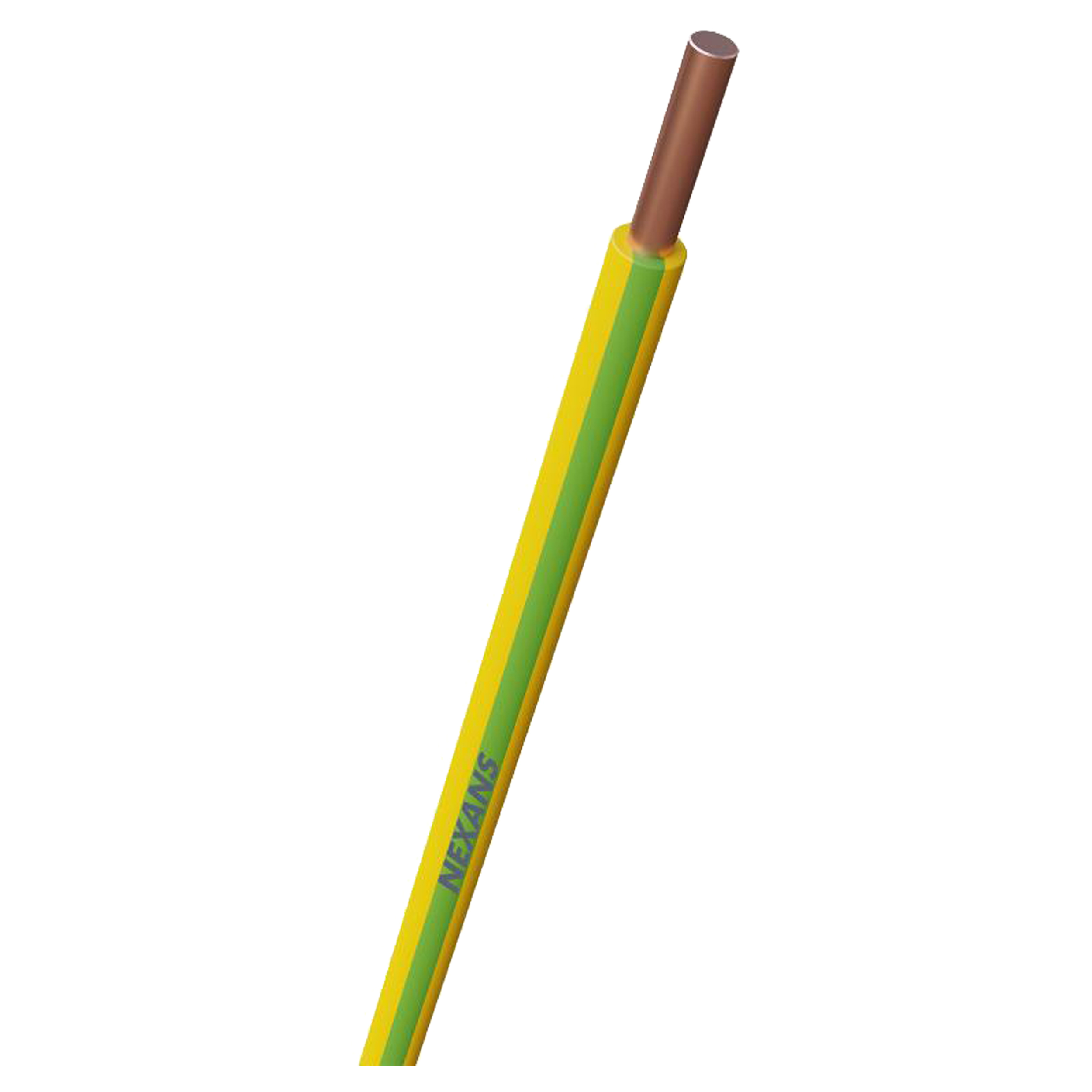 01.264.09 Nexans  installatiedraad VD geel/groen 2.5 mm², 100 m