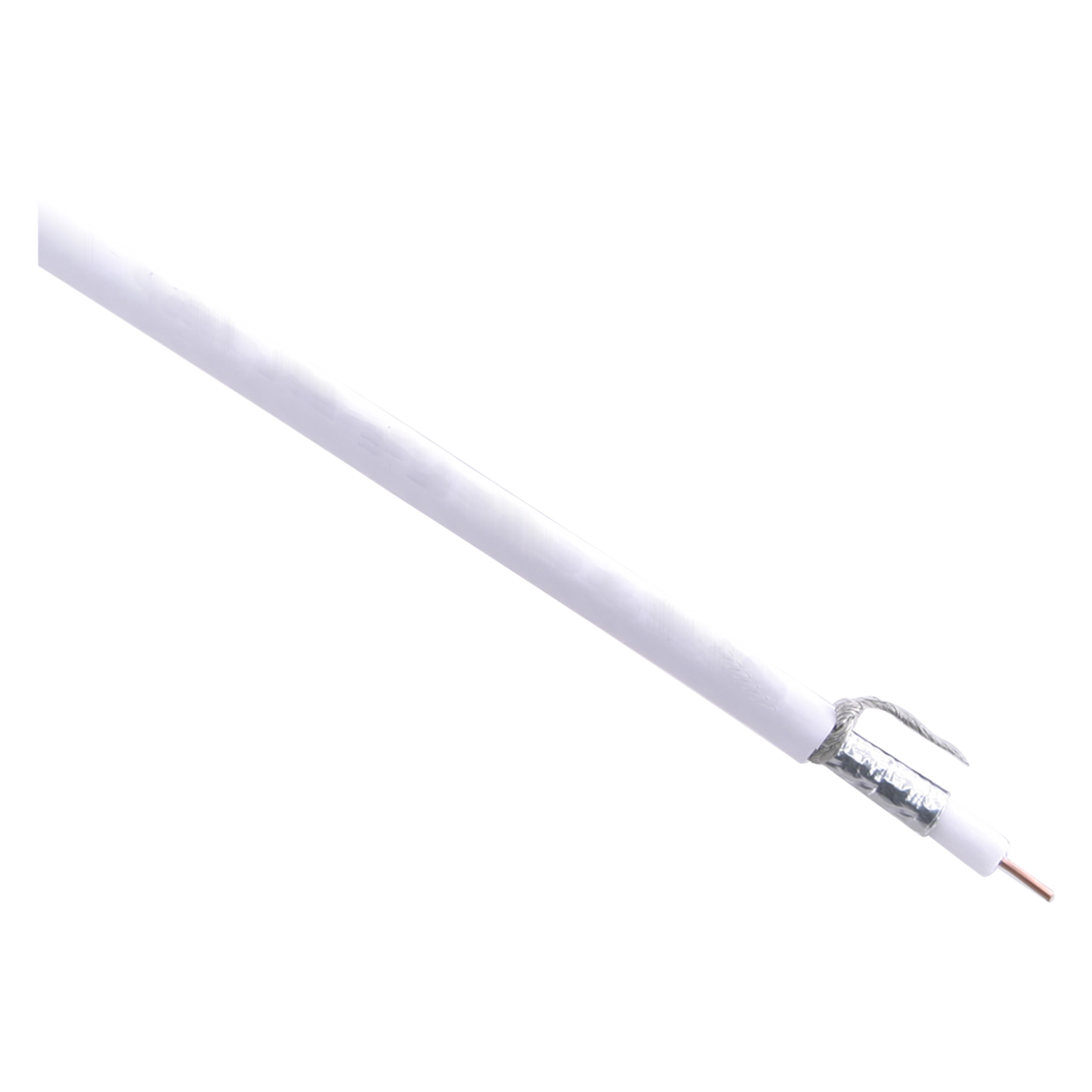 01.266.94   coax kabel 500 m (verkoop per meter) - satelliet prof - klasse A - 75 ohm wit Ø7 mm²