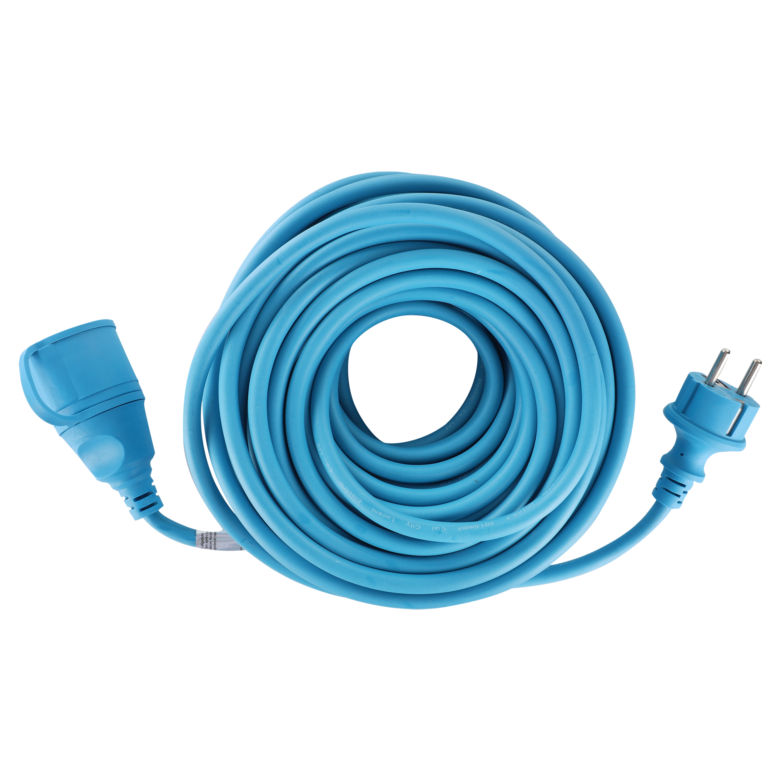 01.267.18   verlengsnoer randaarde - IP44 - 3500W - H05RRF blauw 3 x 1.5 mm², 25 m