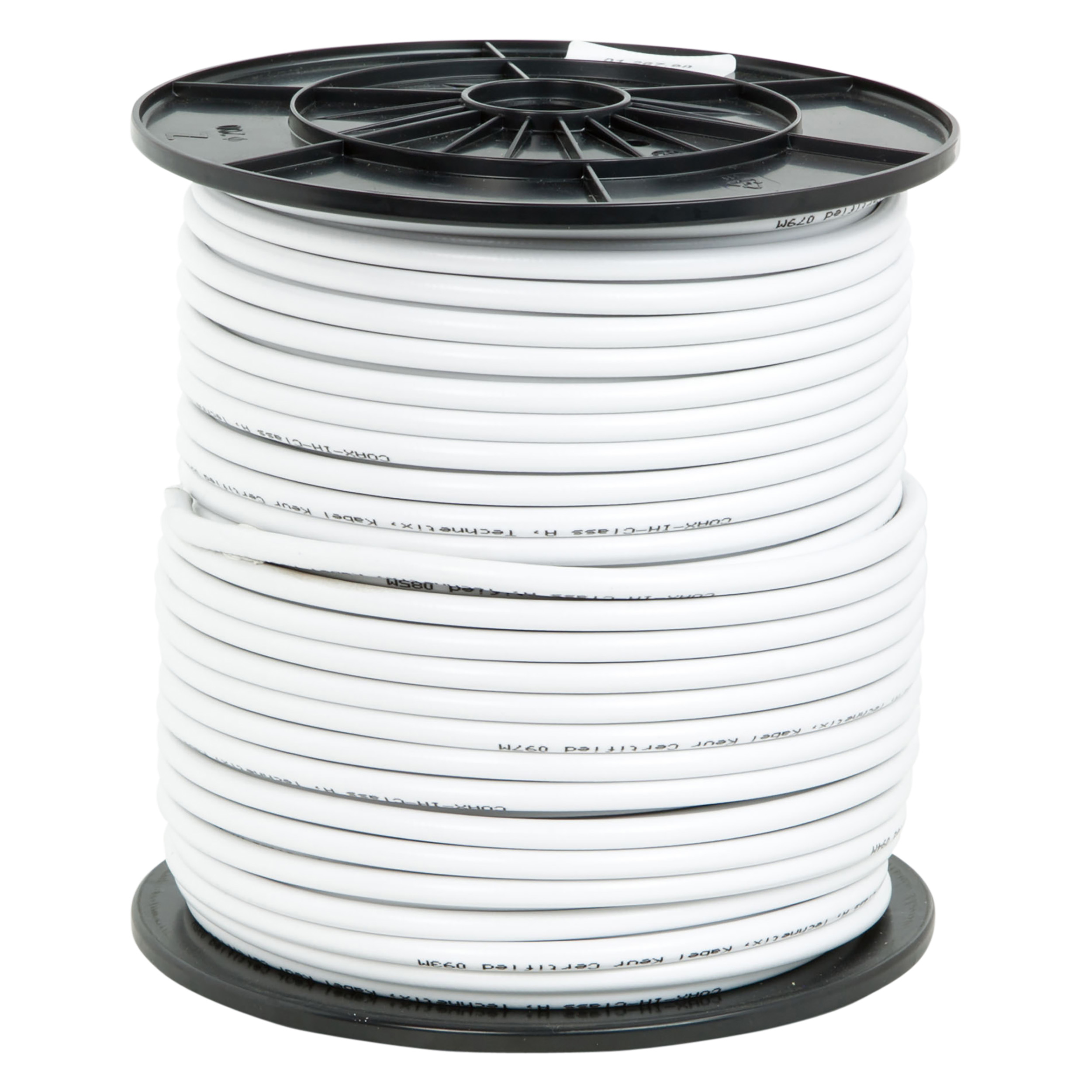 01.267.98   coax kabel prof - klasse A wit Ø7 mm² - 100 m