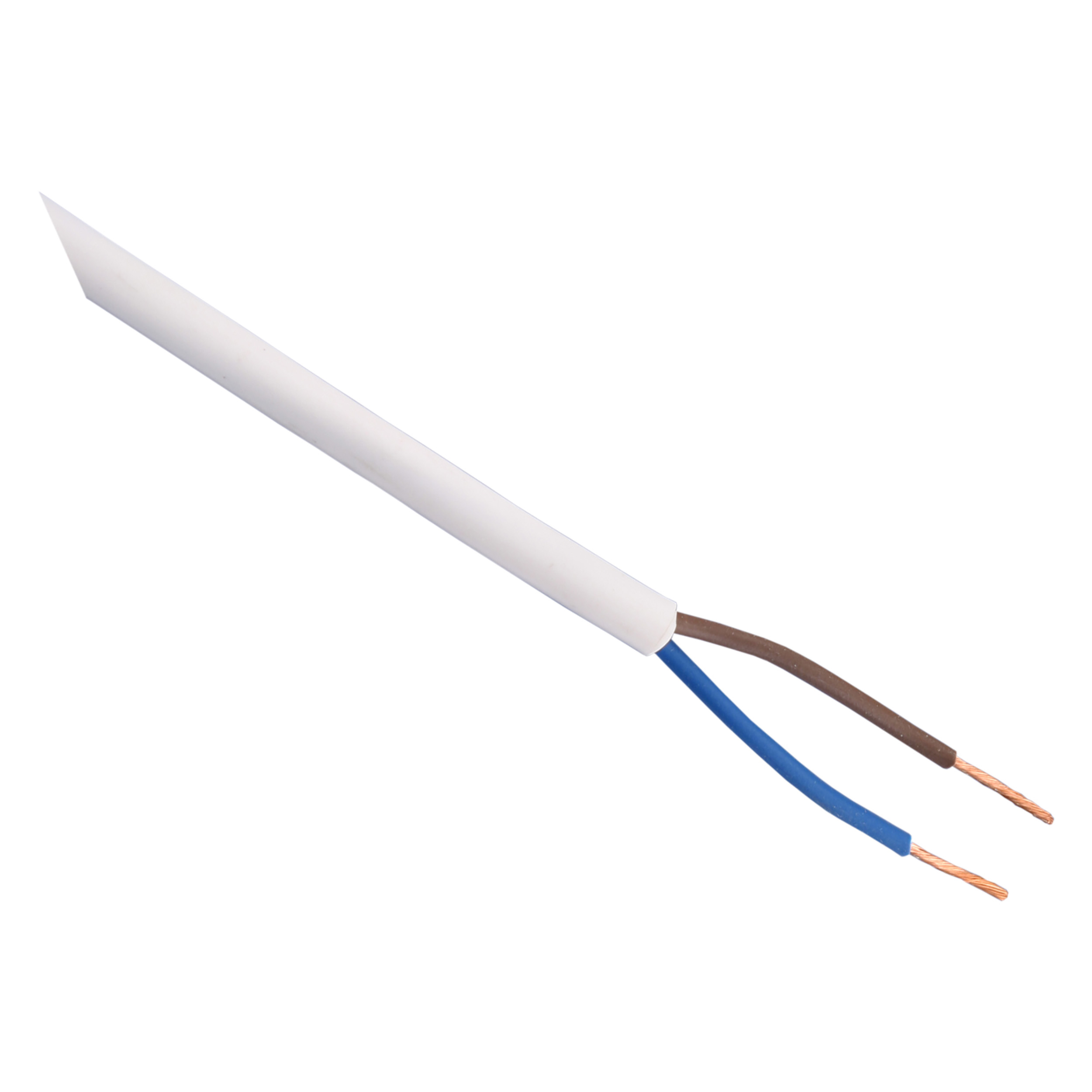 01.269.00   huishoudsnoer 175 m (verkoop per meter) - VMVS - belastbaar tot 1200W wit 2 x 0.75 mm²