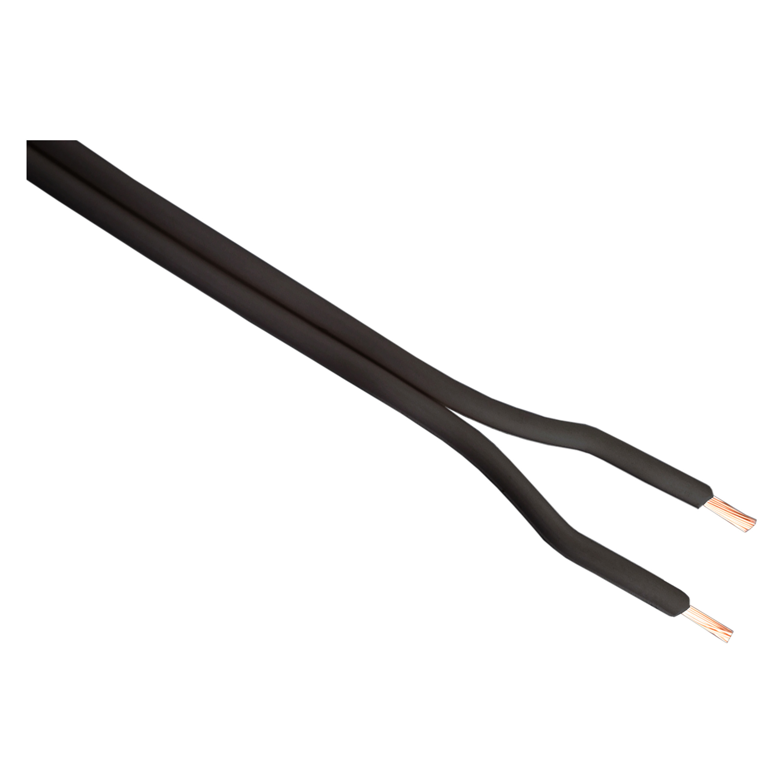 01.269.75   tweelingsnoer 350 m (verkoop per meter) - zwakstroom tot 42 volt zwart 2 x 0.75 mm²