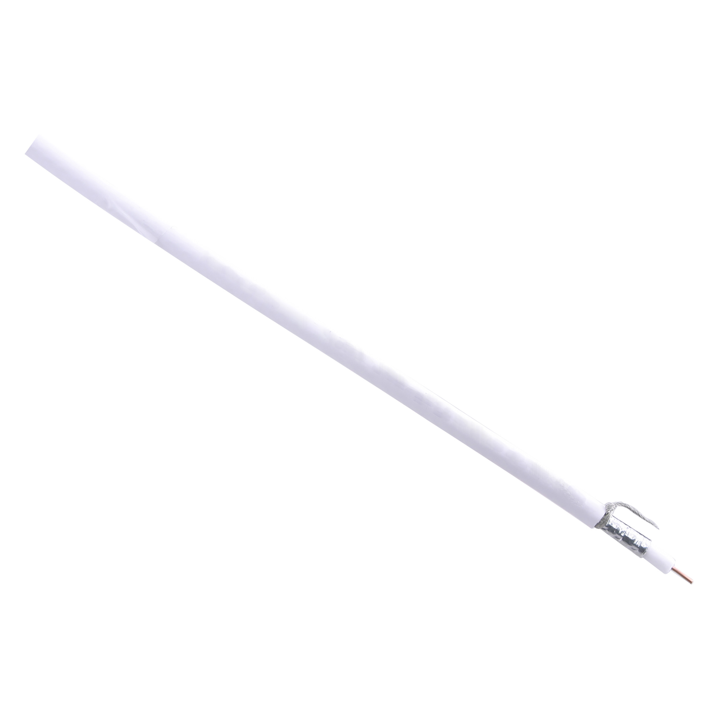 01.269.89   coax kabel 100 m (verkoop per meter) - satelliet - 75 ohm - Ø6 mm² - 100 m - wit