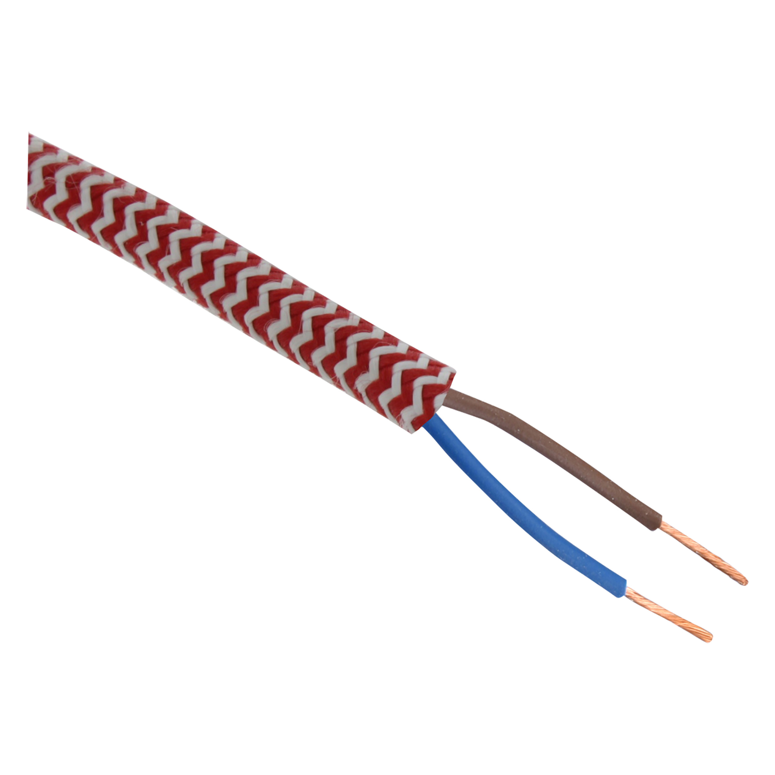 01.271.20 Q-Link  huishoudkabel 100 m (verkoop per meter) - VMVS rood/wit 2 x 0.75 mm²