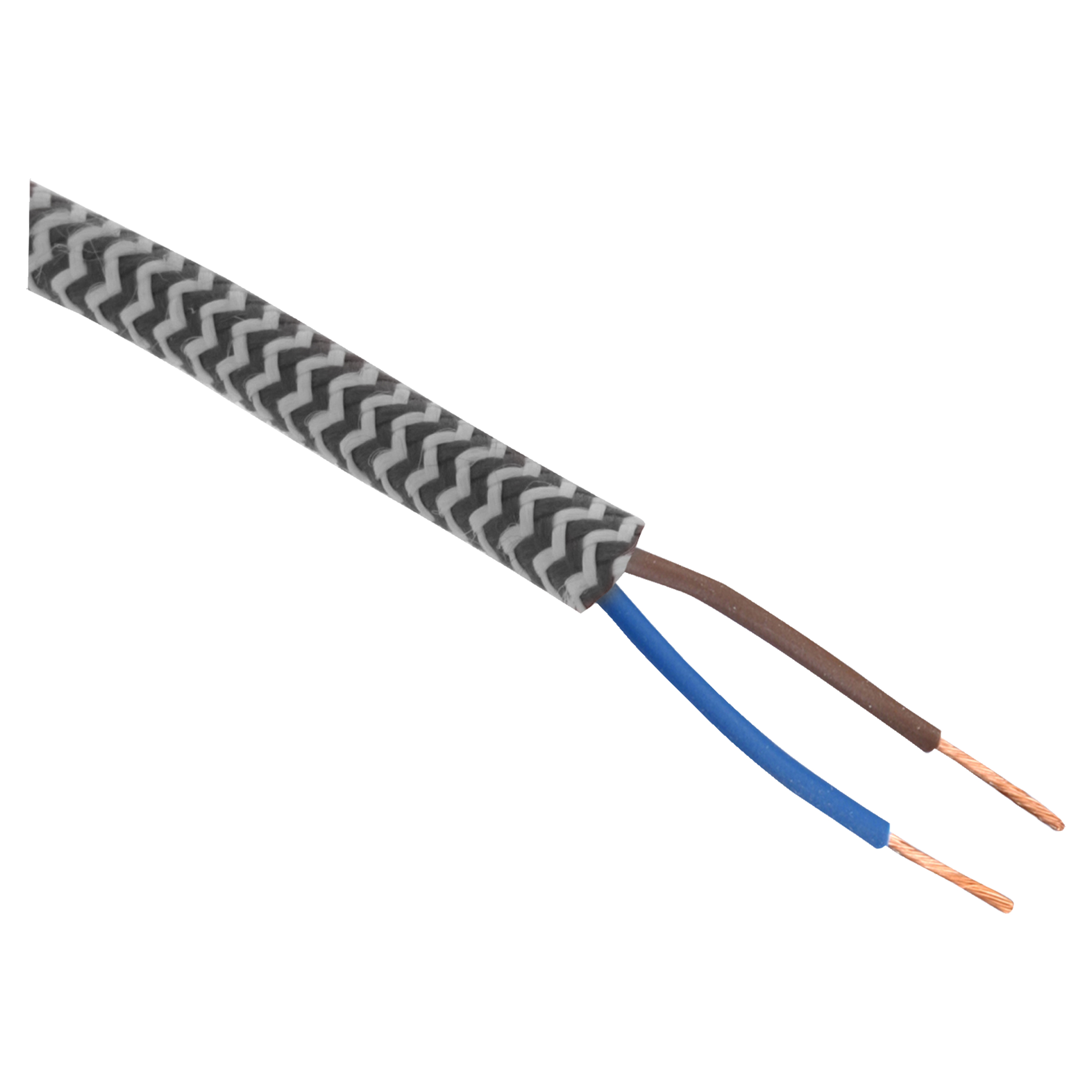 01.271.21 Q-Link  huishoudkabel 100 m (verkoop per meter) - VMVS zwart/wit 2 x 0.75 mm²