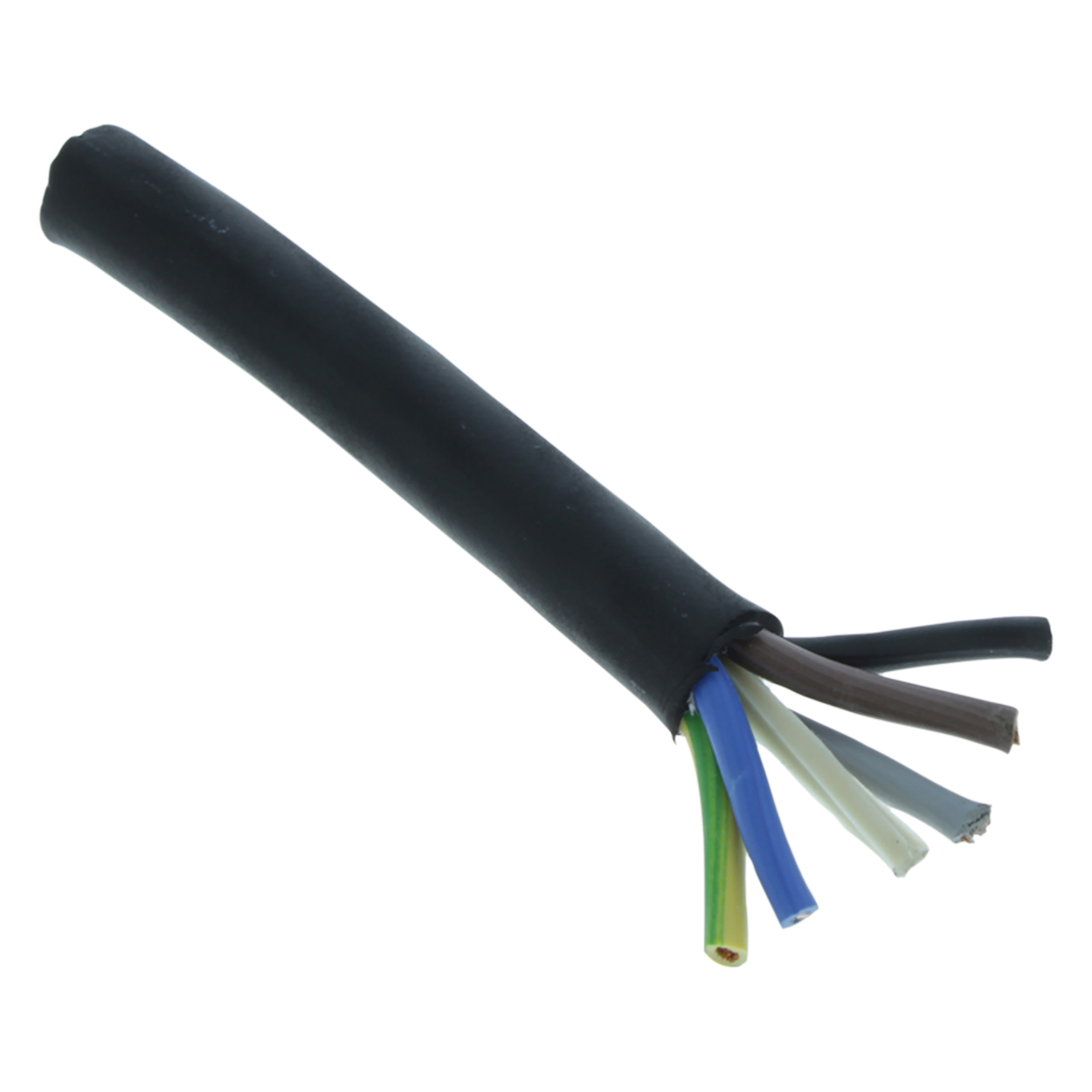 01.271.43 Q-Link  rubber kabel 35 m (verkoop per meter) - glad zwart 5 x 2.5 mm²