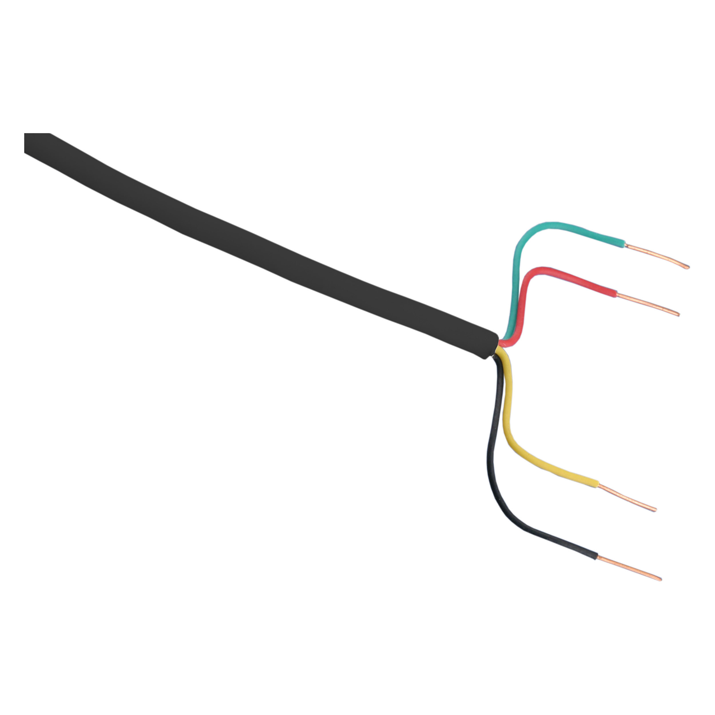 01.271.62 Q-Link  signaalkabel 200 m (verkoop per meter) - rond zwart 4 x 0.5 mm²