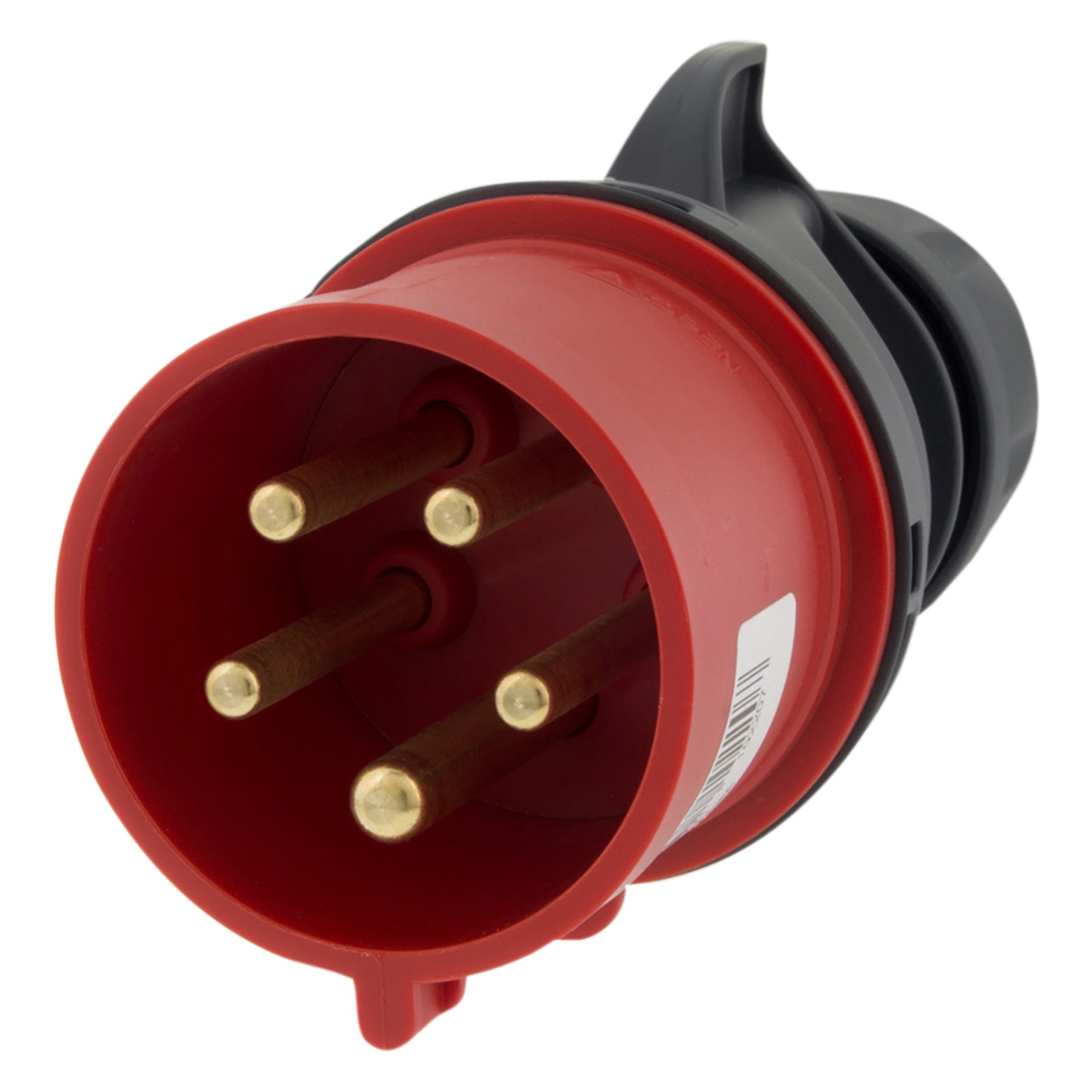 01.371.39   stekker kracht - twist - 4-polig + aarde - 32A - IP44 rood 
