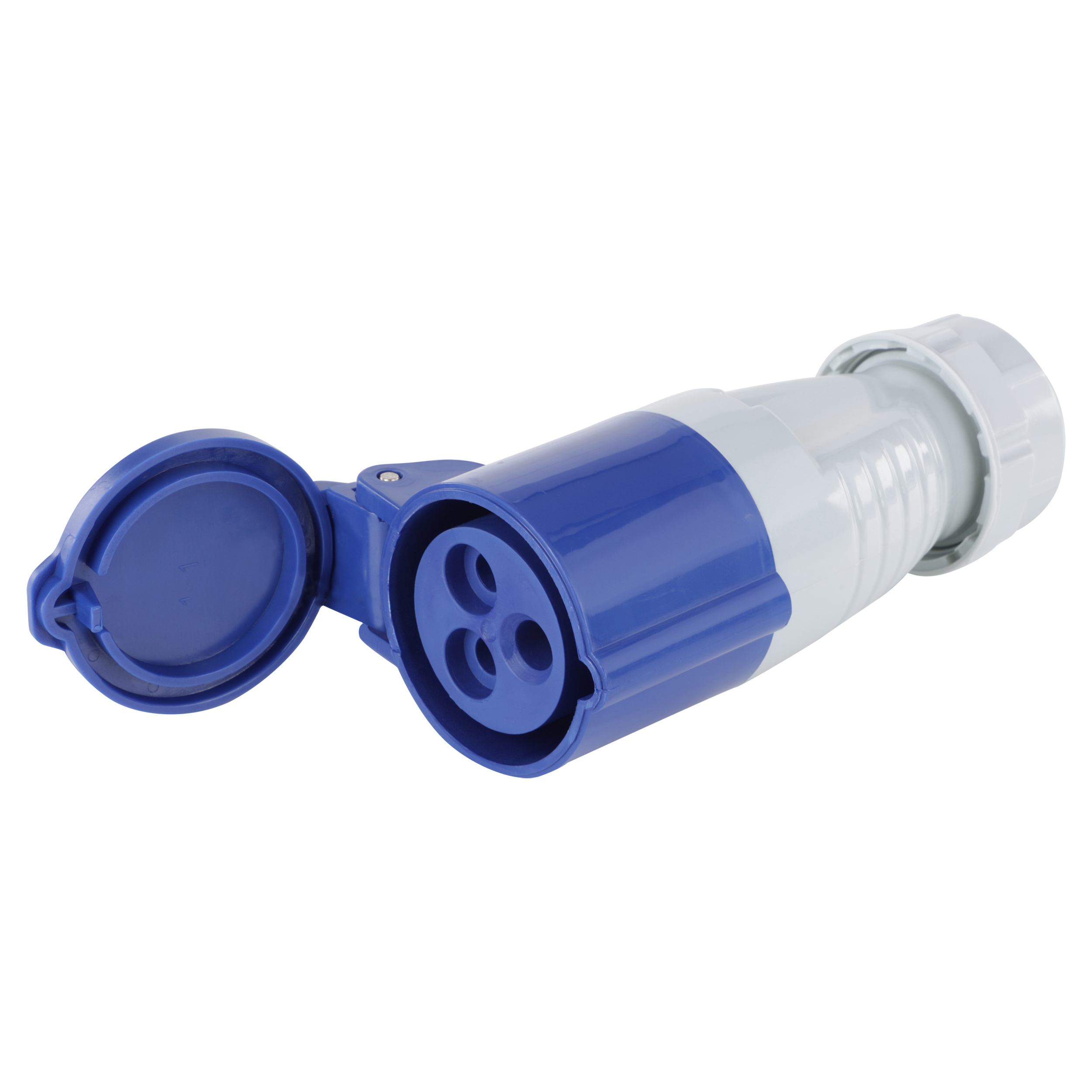 01.371.99 Q-Link  contrastekker 2-polig + aarde - 16A blauw 
