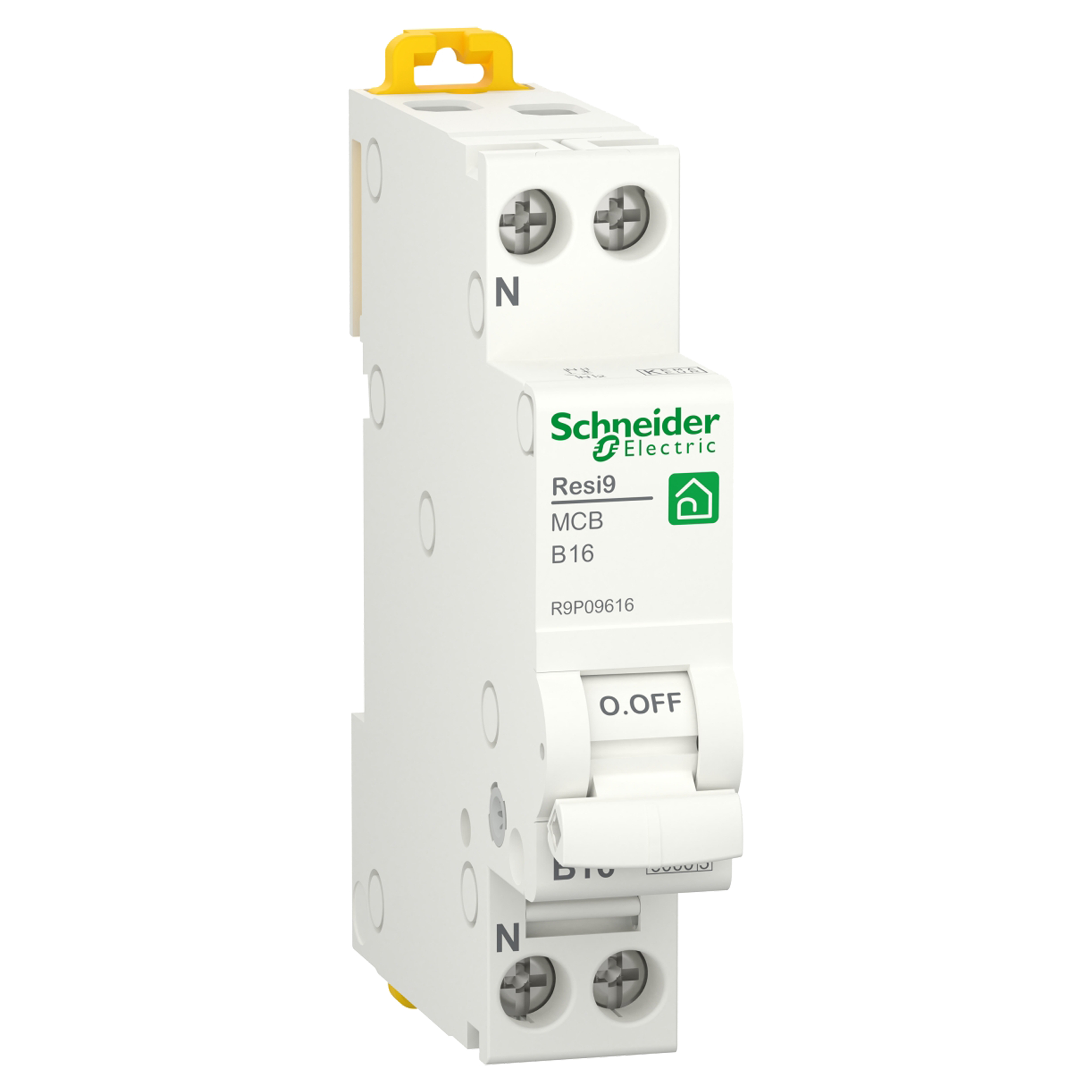 01.374.30 Schneider  installatie automaat 16A - B karakteristiek - 1-polig + N wit 81 x 18 x 70.5 mm