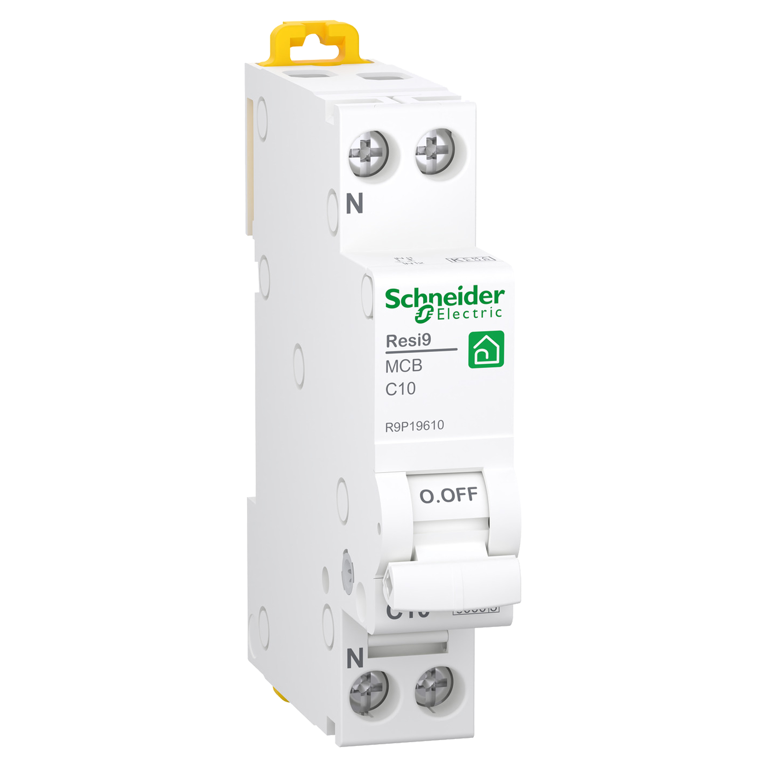 01.374.33 Schneider  installatie automaat 1P+N - 10A - C-Karakteristiek - 6000A wit 81 x 18 x 70.5 mm