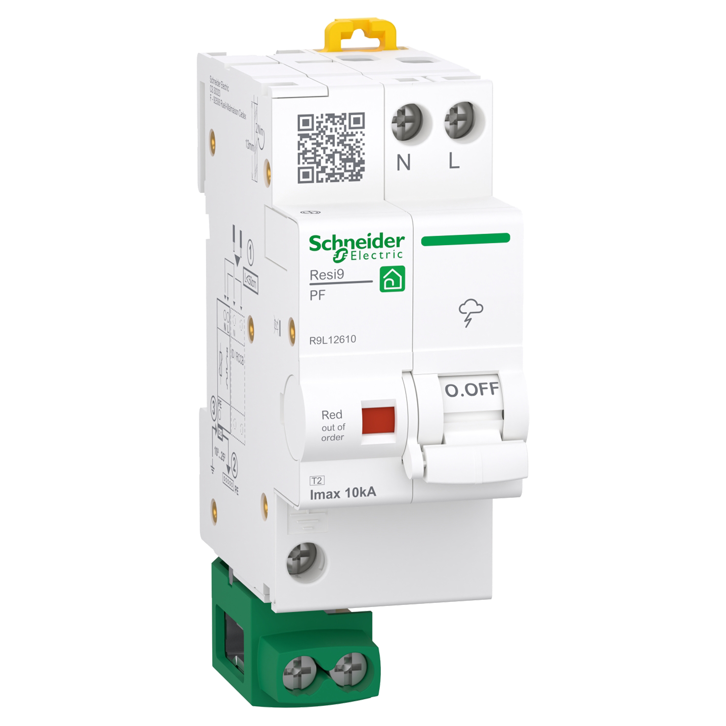 01.374.71 Schneider  overspanningsbeveiliging 1P+N - 10kA - Type 2 wit 