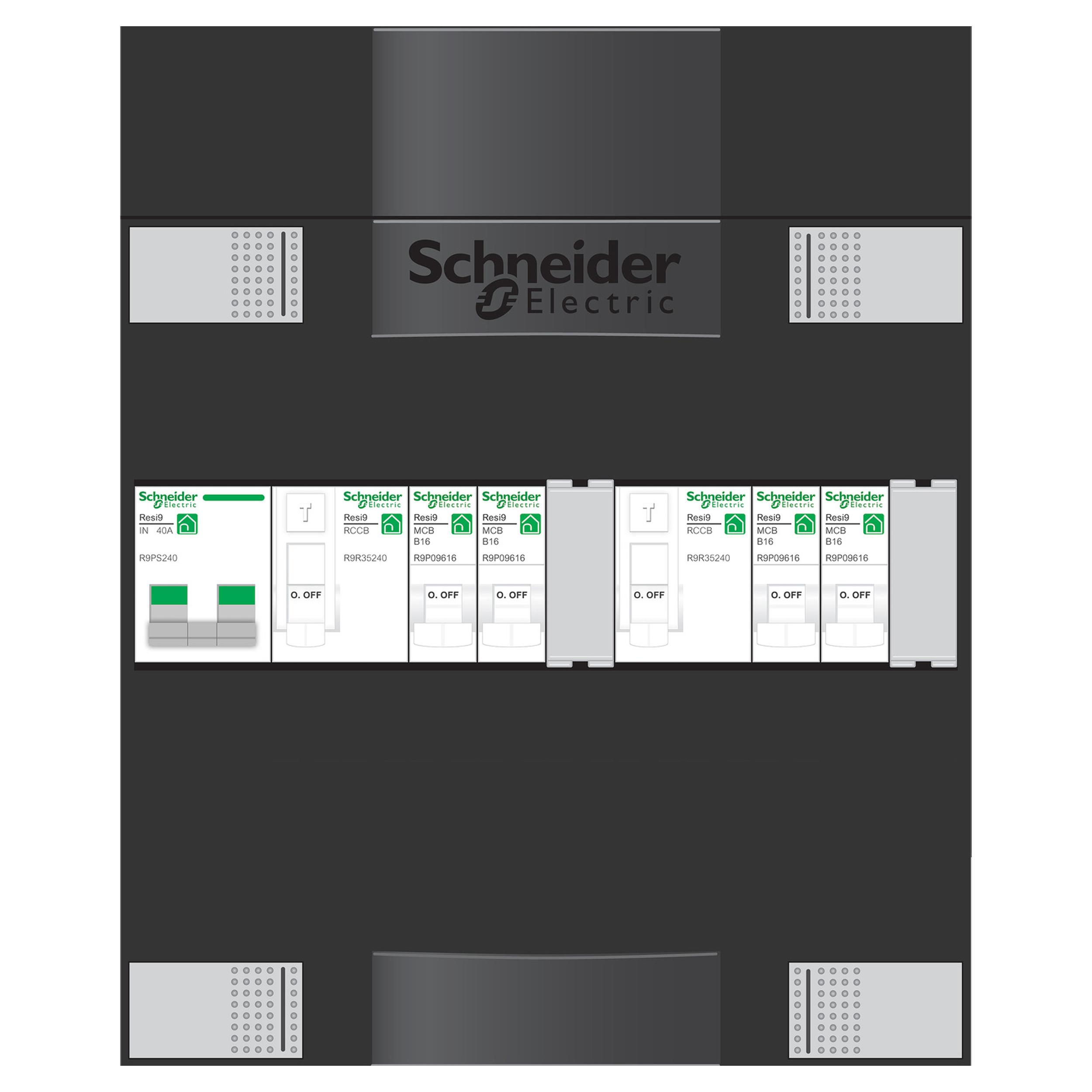 01.374.82 Schneider  groepenkast 4 Groepen - 1 Fase  270 x 220 x 110 mm