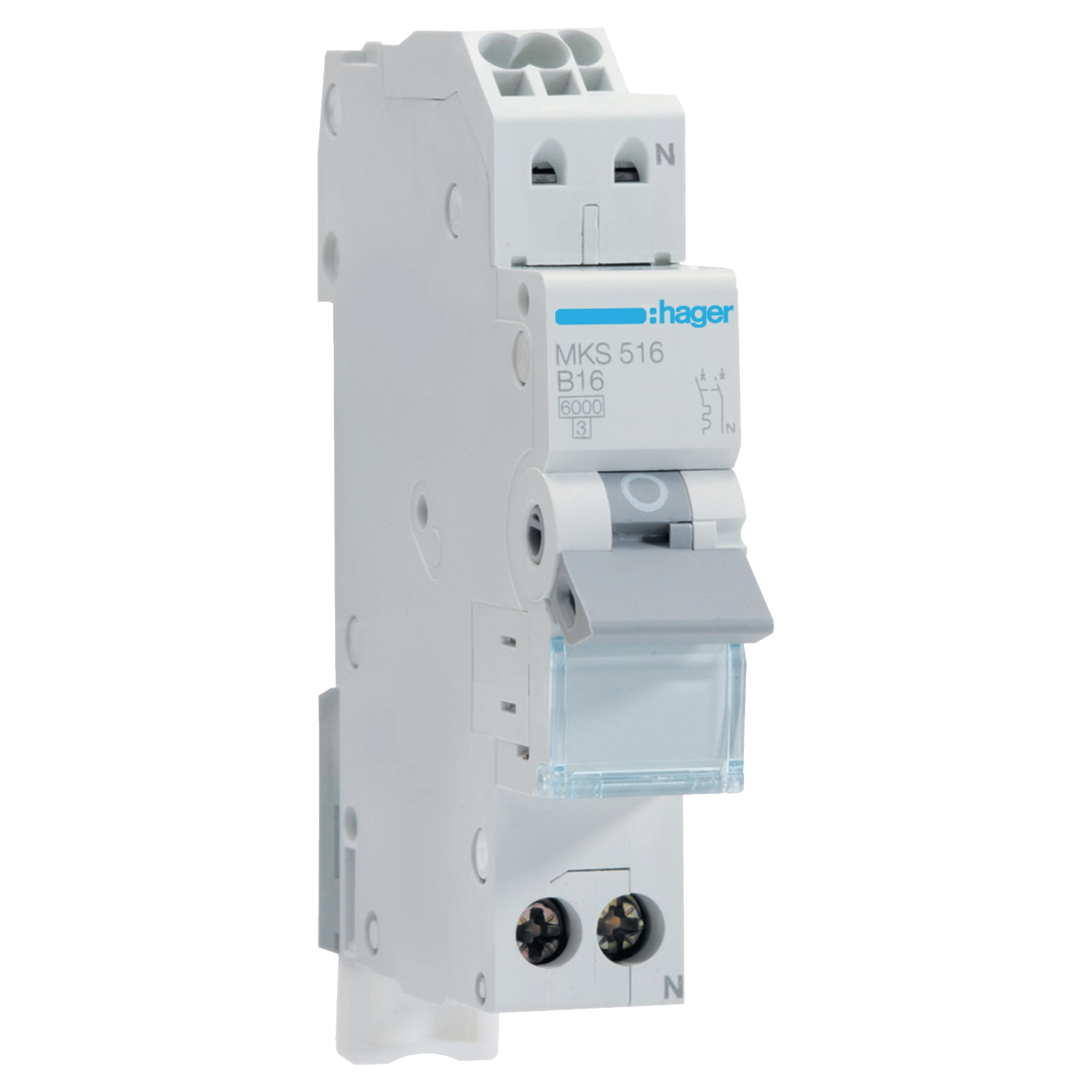 01.375.60 Hager  installatie automaat uitbreidingsset 1p+N 16 A B-karakteristiek 6 kA - VKS01SG  
