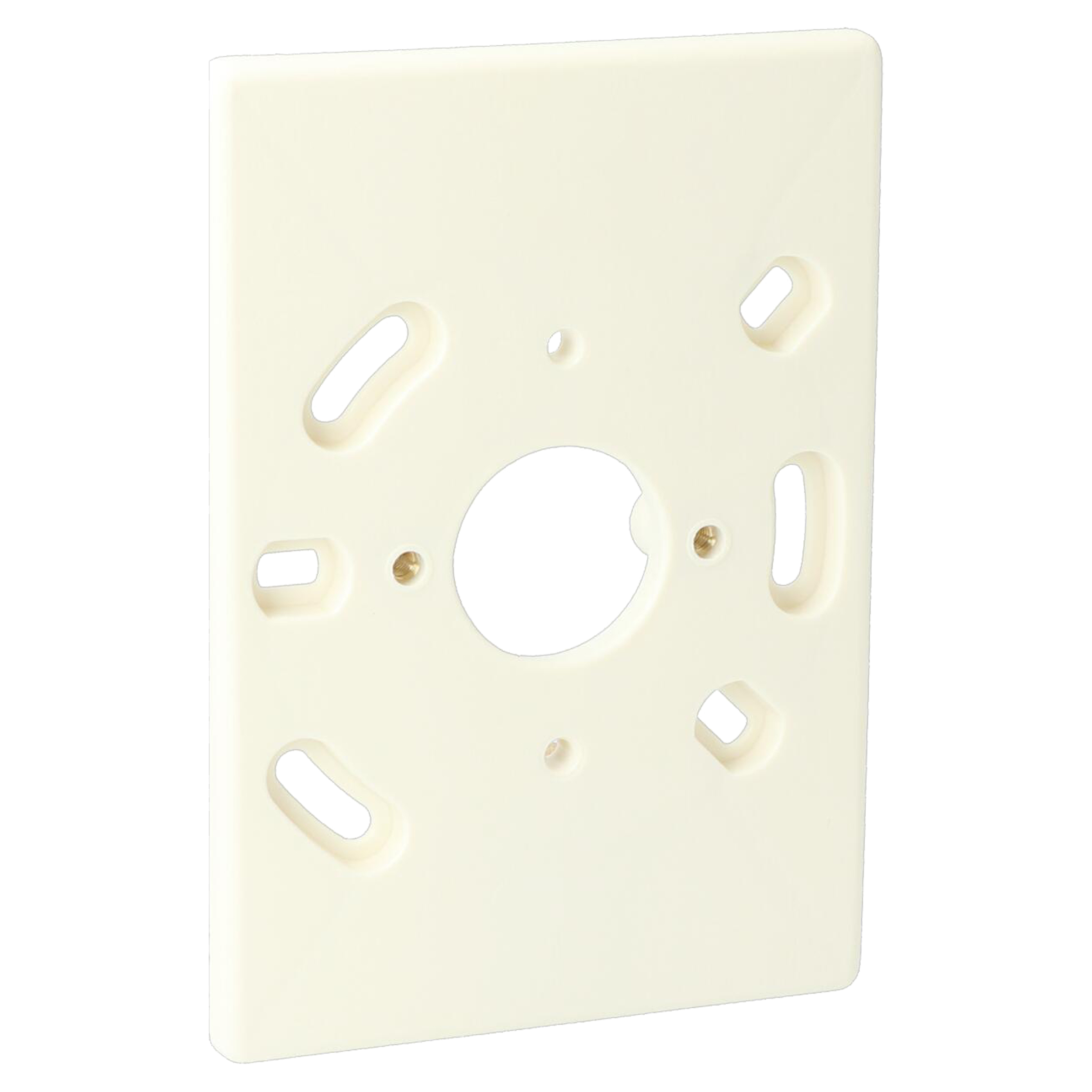 01.377.17   montageplaat 1-voudig - met gat - opbouw - perilex - wandcontactdoos crème 85 x 121 mm