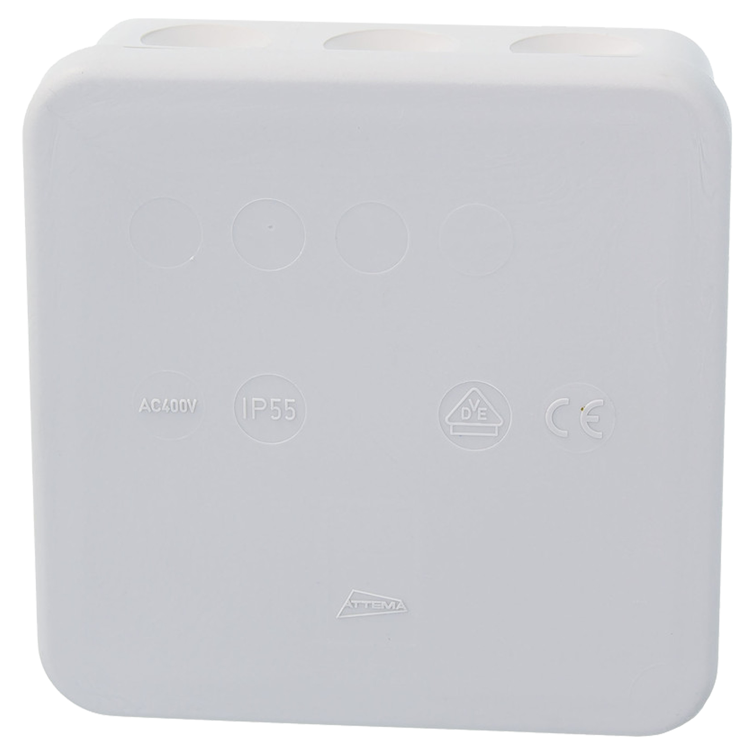 01.378.12 Attema  kabeldoos AX4 - 14-voudig - IP55 grijs 86 x 86 x 39 mm